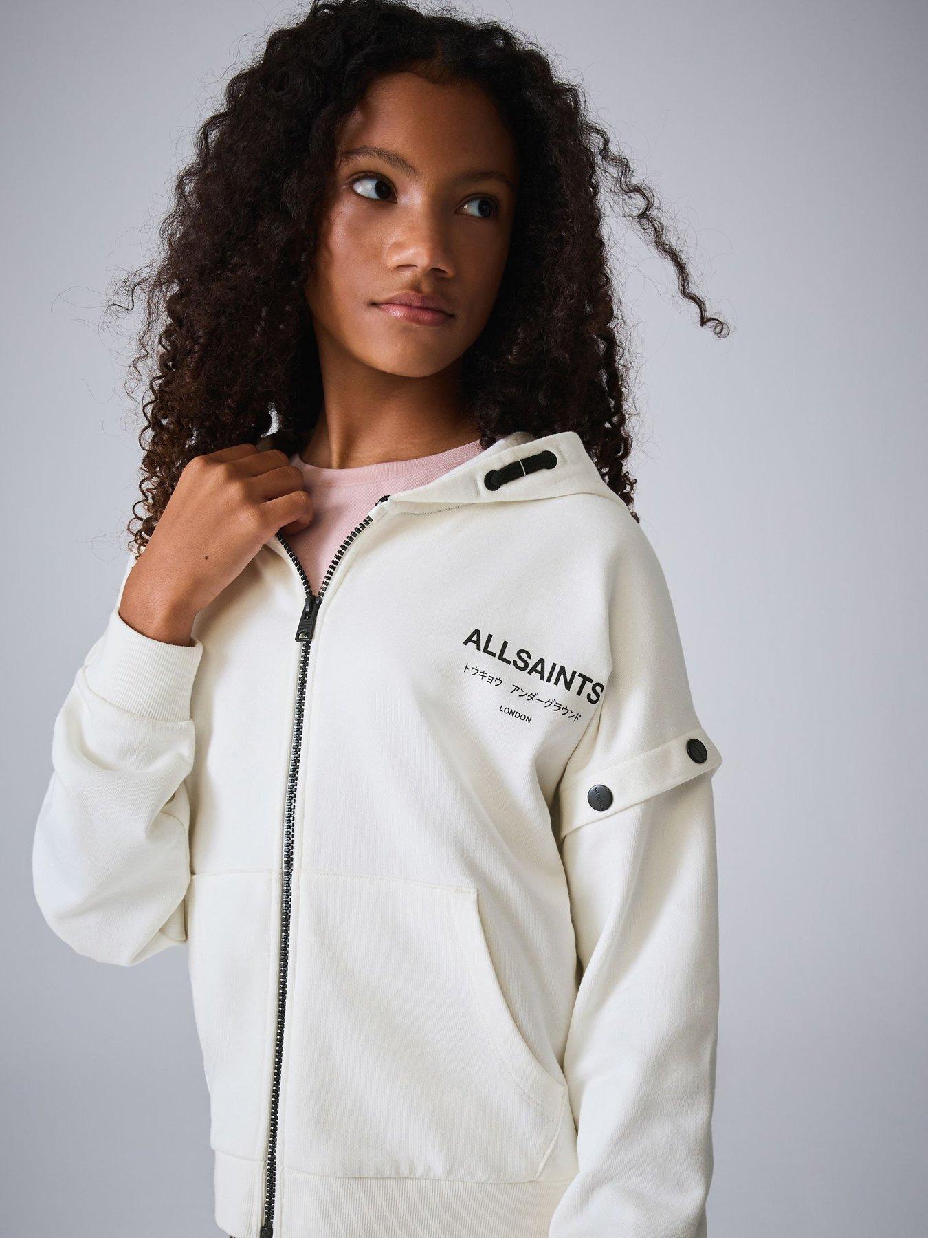 smALLSAINTS Older Girls Amphia Logo Back Print Hoodie - White