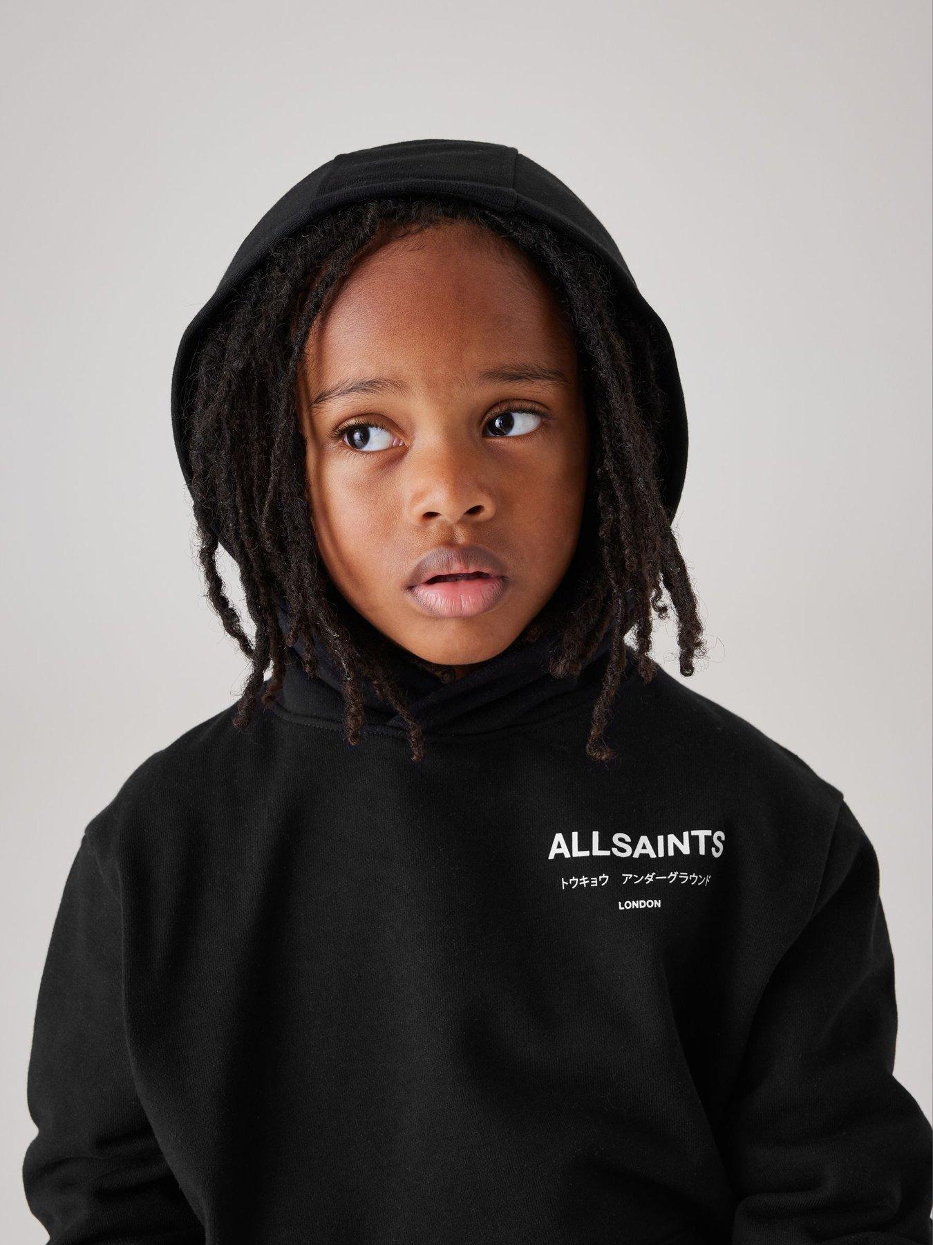 smALLSAINTS Boys Underground Graphic Back Print Hoodie - Black | Very