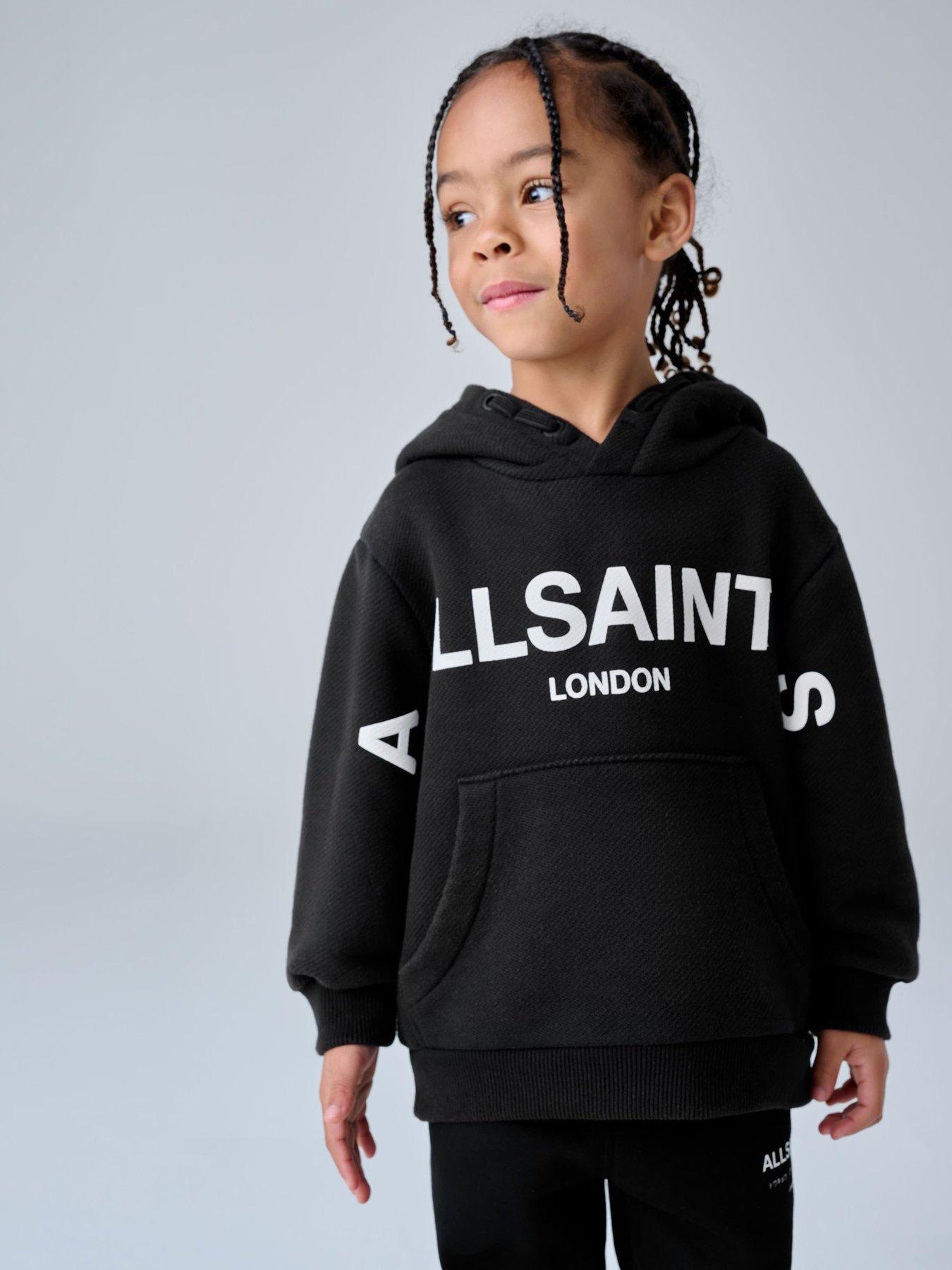 smALLSAINTS Boys Graphic Back Print Logo Hoodie - Black | Very