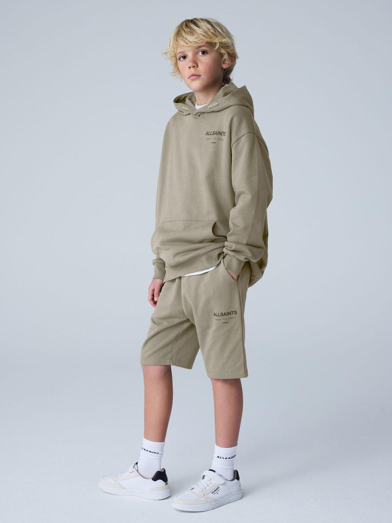 smALLSAINTS Boys Underground Graphic Back Print Hoodie - Light Khaki | Very