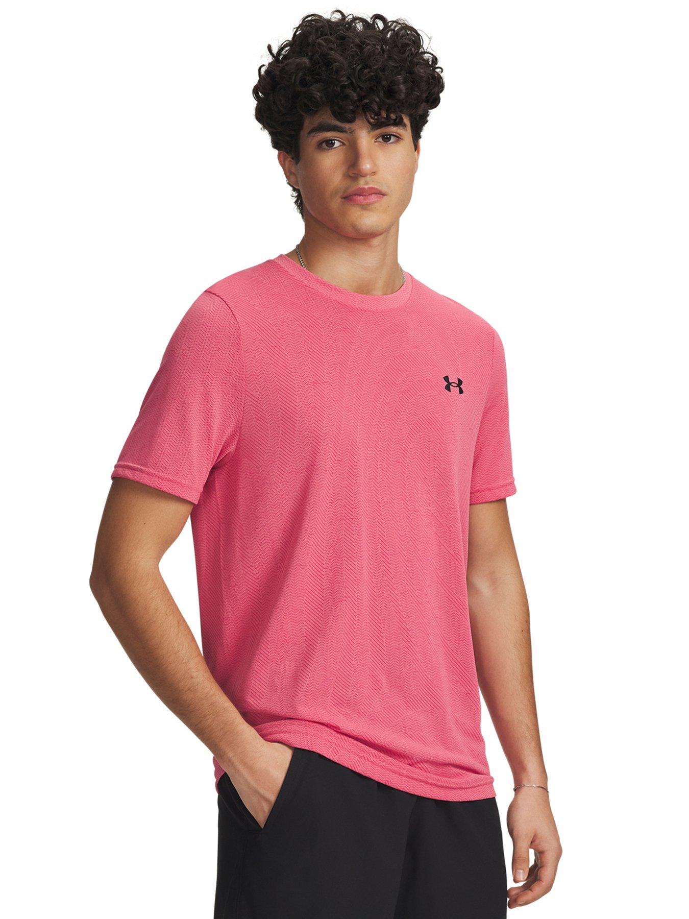 UNDER ARMOUR Mens Training Vanish Seamless Short Sleeve T-shirt - Pink