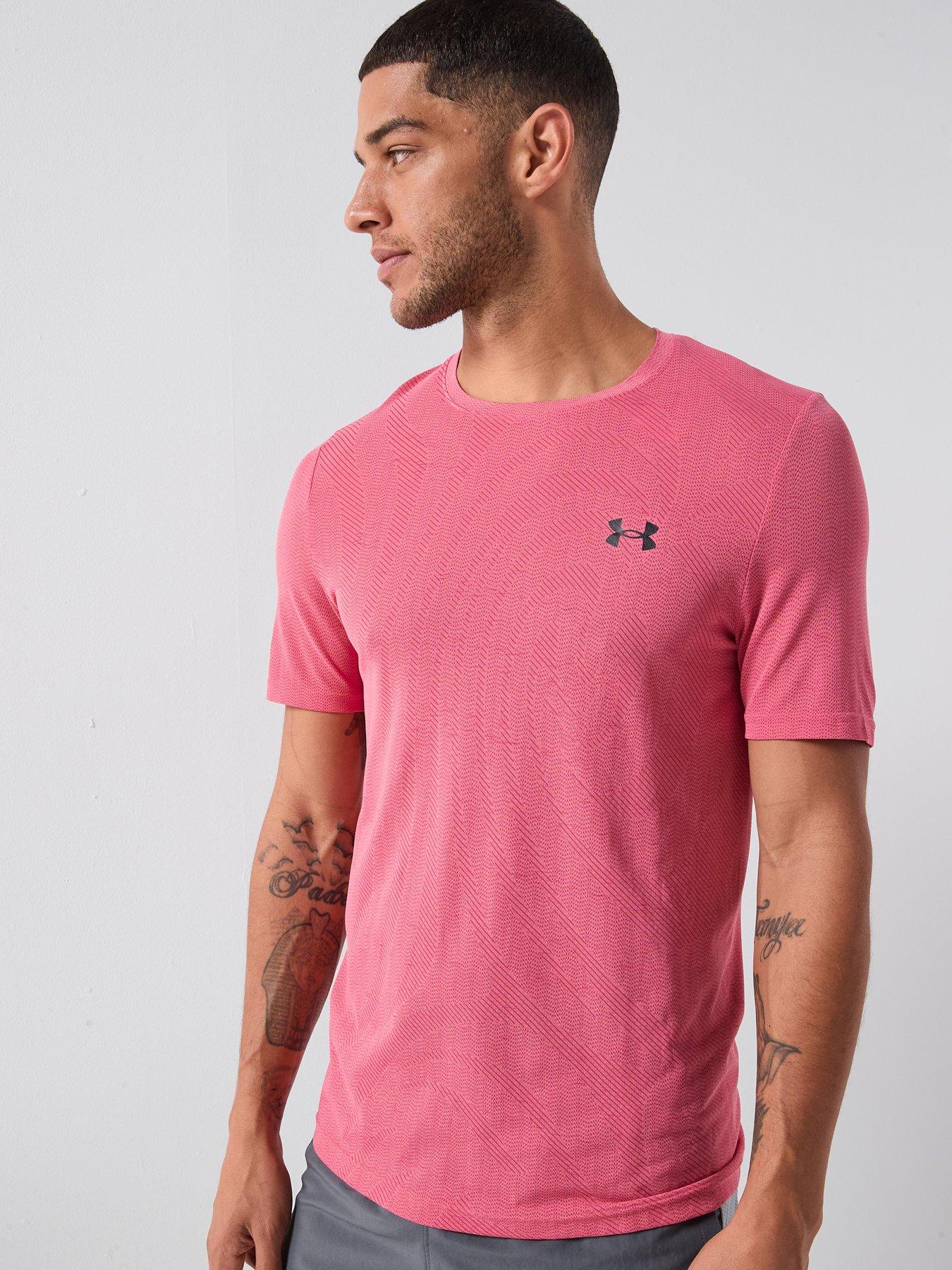 UNDER ARMOUR Mens Training Vanish Seamless Short Sleeve T-shirt - Pink