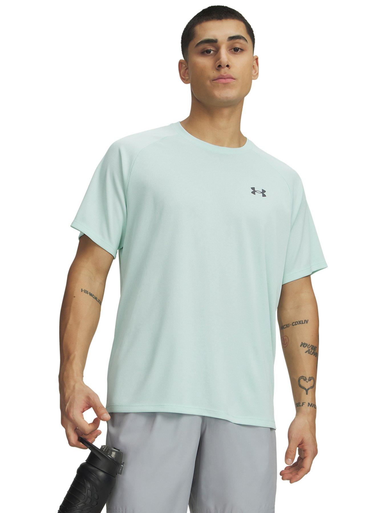 UNDER ARMOUR Mens Training Tech Short Sleeve Crew - Green