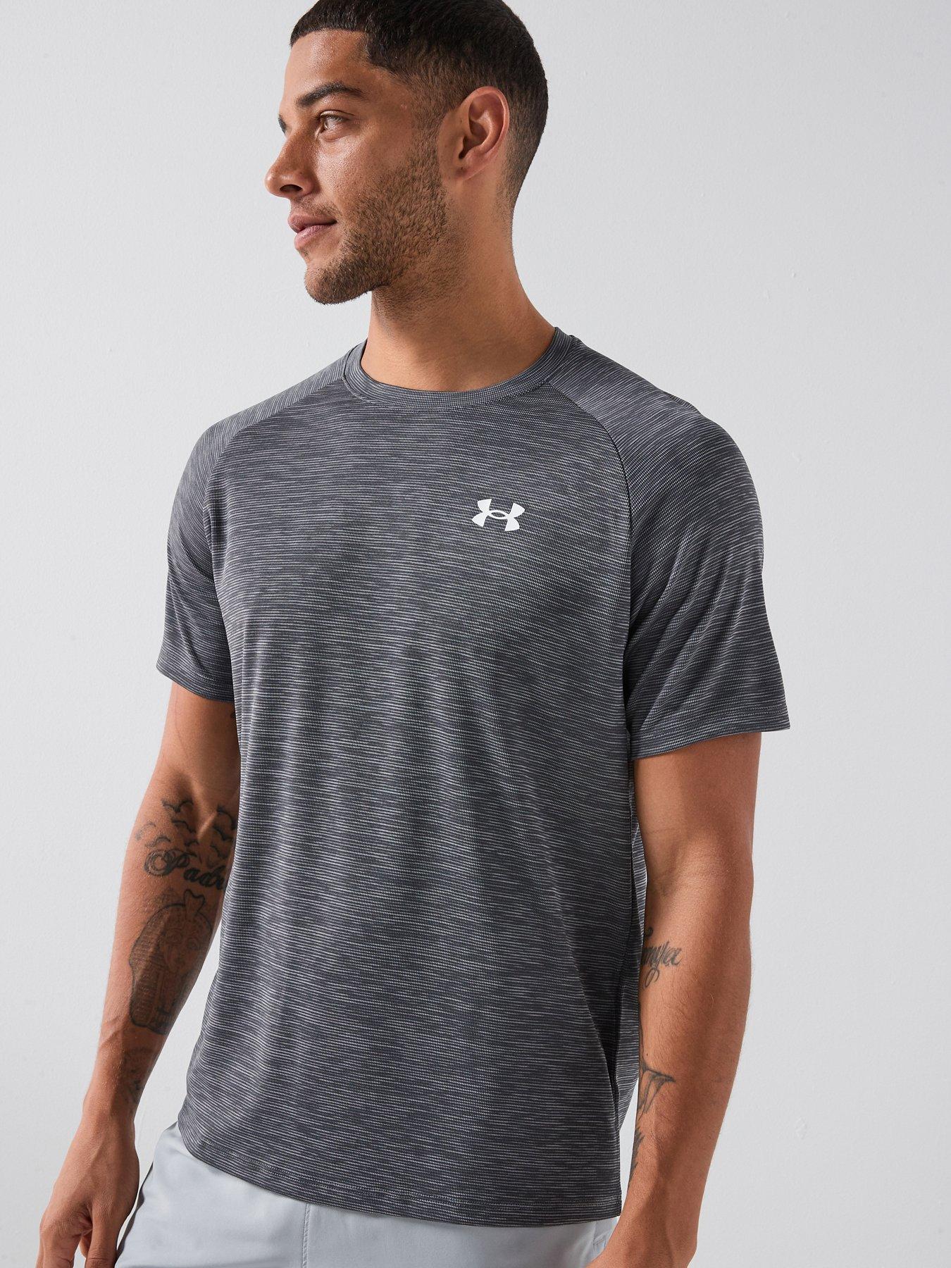 UNDER ARMOUR Mens Training Tech Short Sleeve Crew - Grey