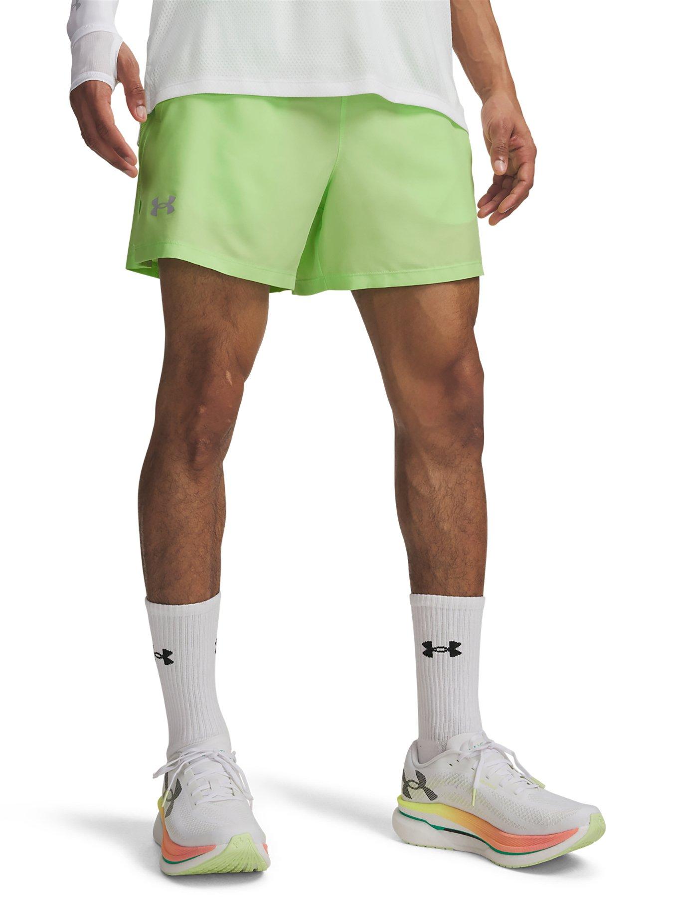 UNDER ARMOUR Mens Running Launch 5" Short, Green, Size S, Men