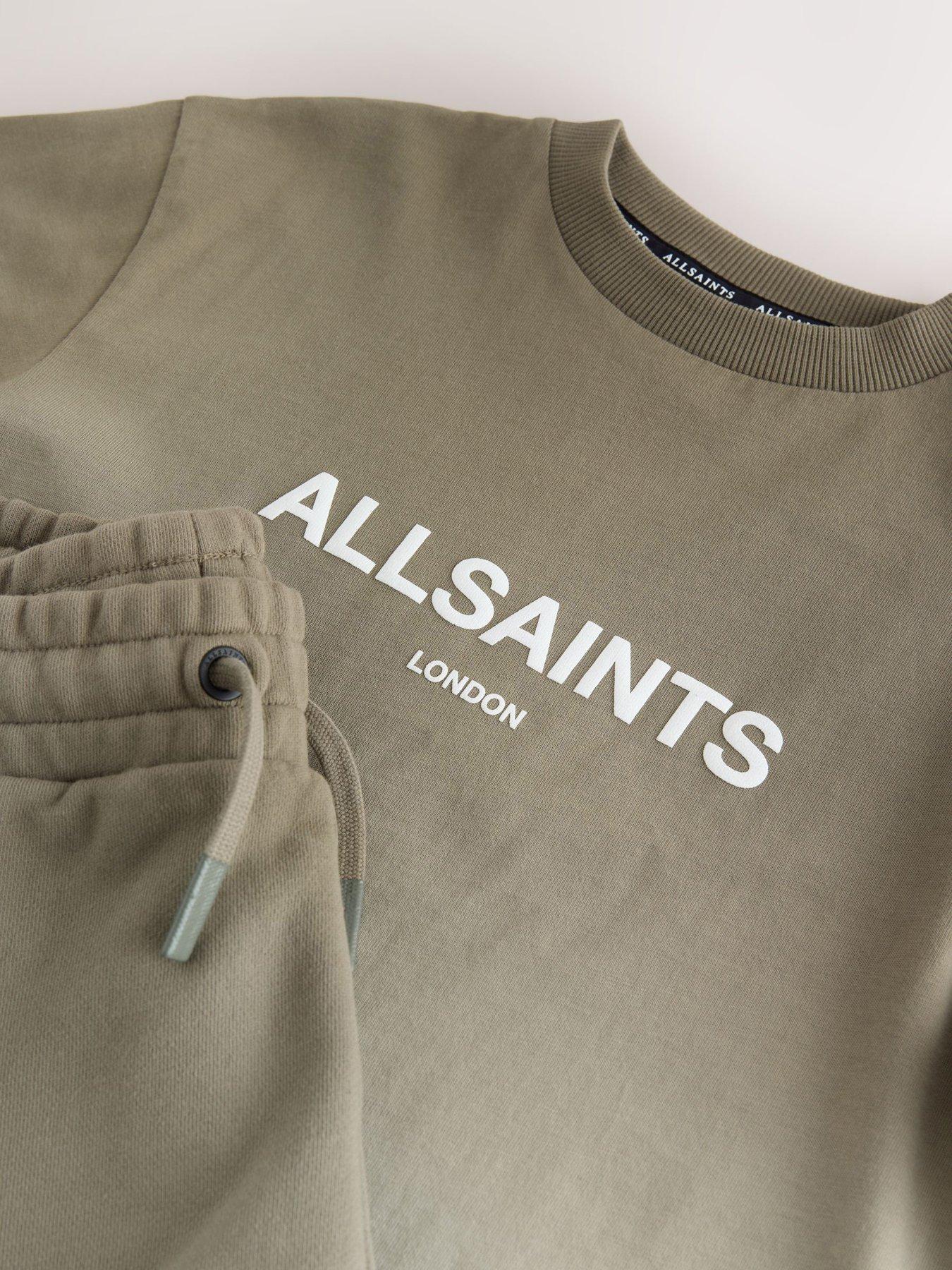 Image 4 of 7 of smALLSAINTS Older Boys Ombre Logo T-Shirt And Shorts Set - Khaki
