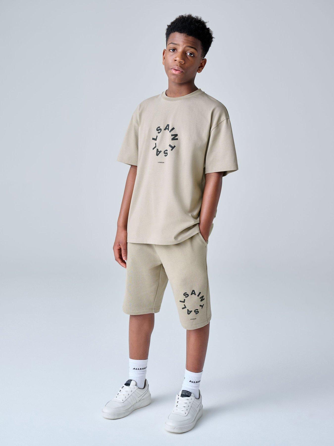 smALLSAINTS Boys New Tierra T-shirt  &  Sweat Short Set - Beige
