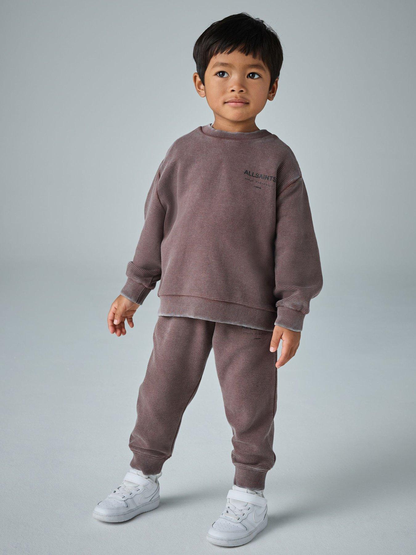 smALLSAINTS Younger Boys Underground Sweatshirt And Joggers Set - Washed Brown