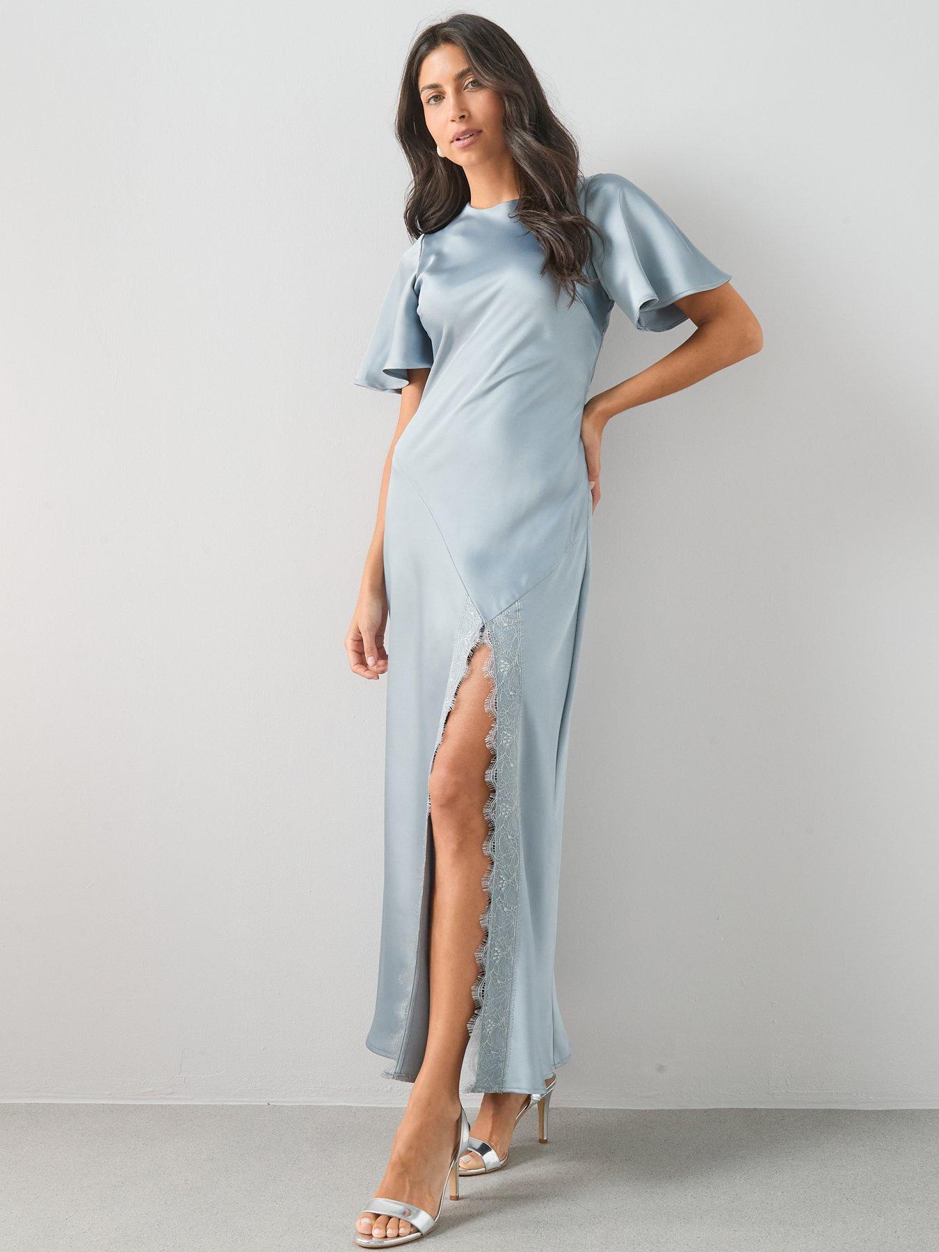 grey midaxi dress Jan Padded Folds Midaxi Dress V2 (Misty Grey)
