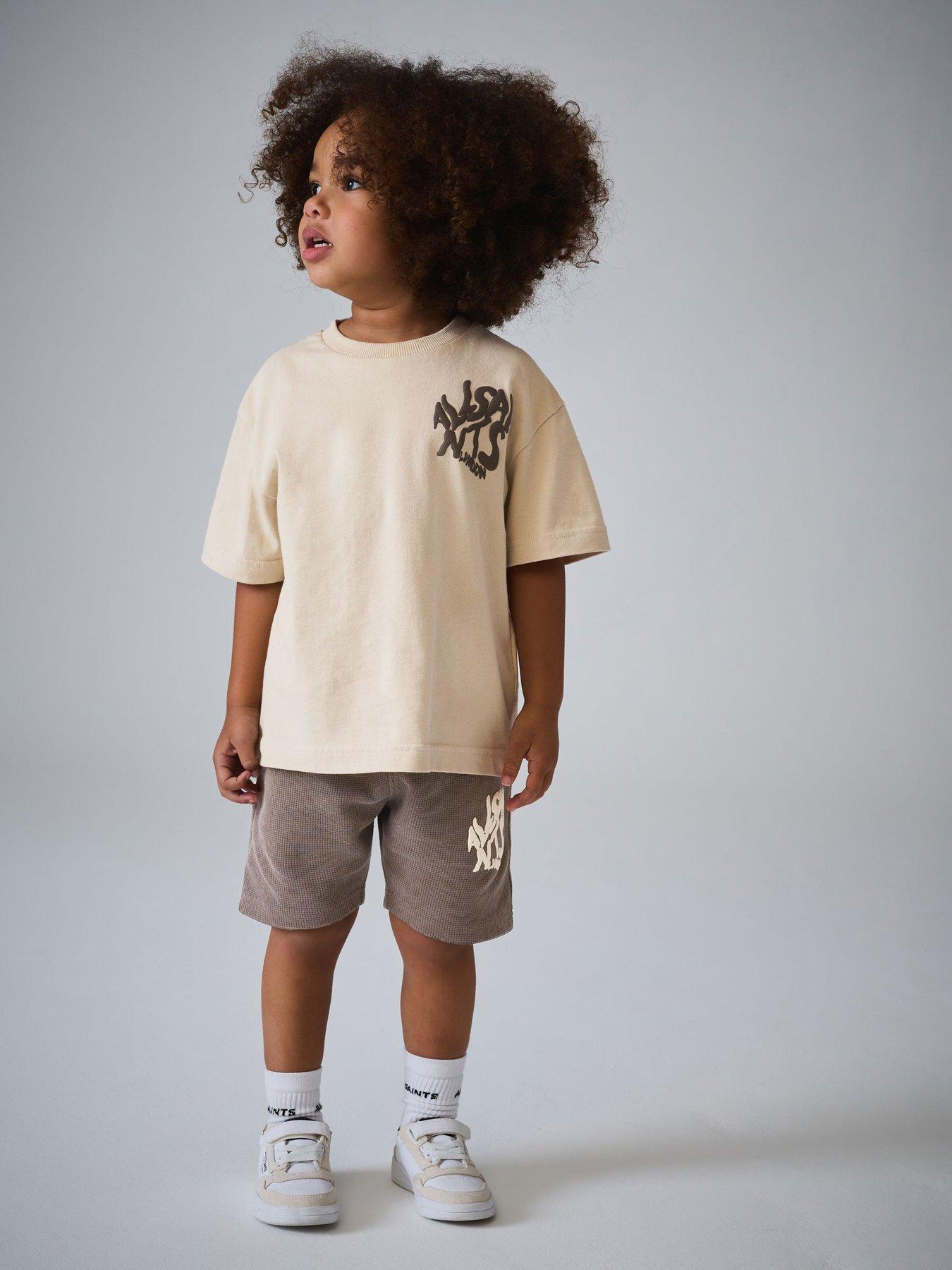 smALLSAINTS Younger Boys Orlando Logo Shorts Set - Neutral
