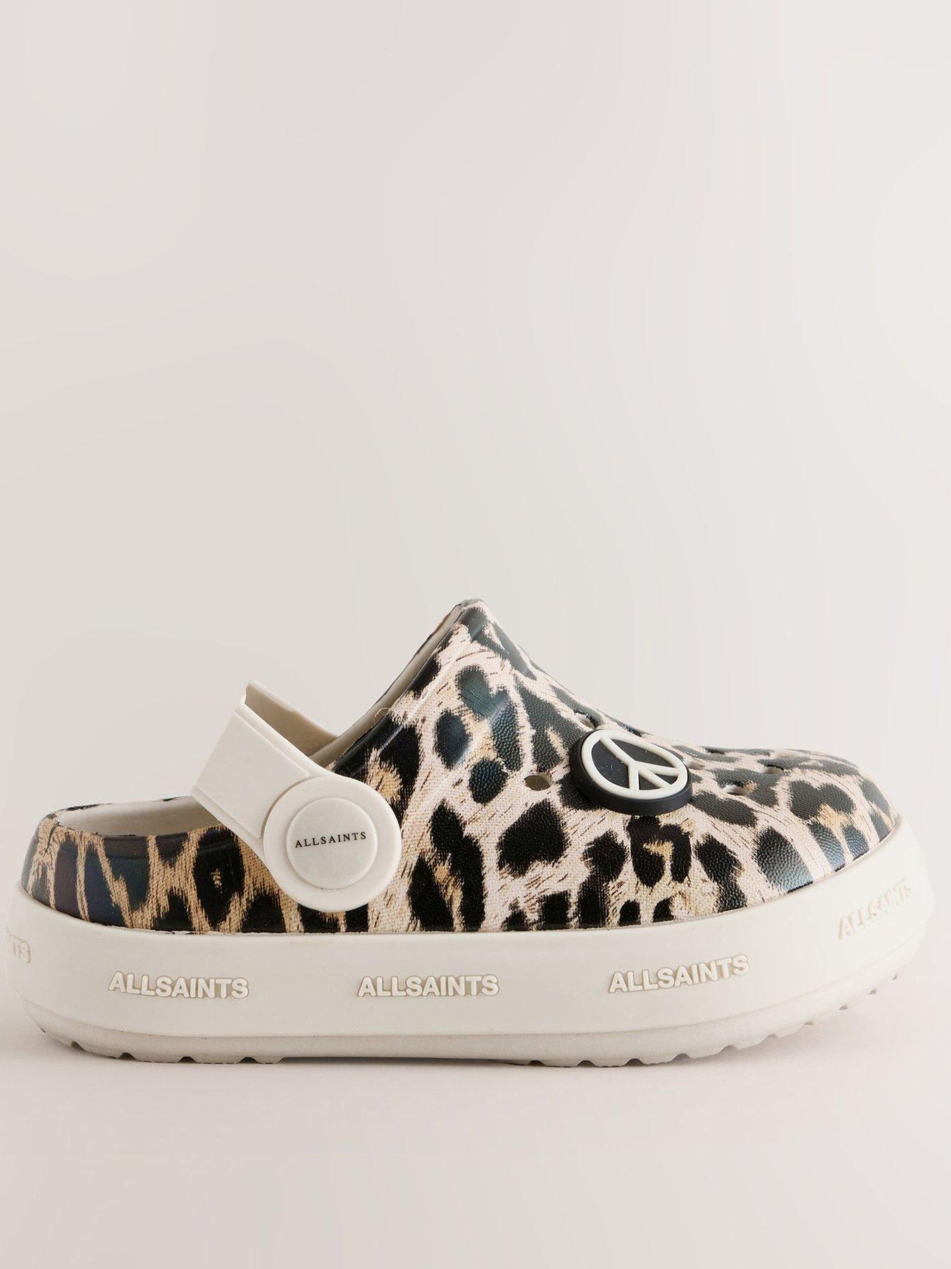 smALLSAINTS Older Girls Leopard Print Clog Shoes - Brown