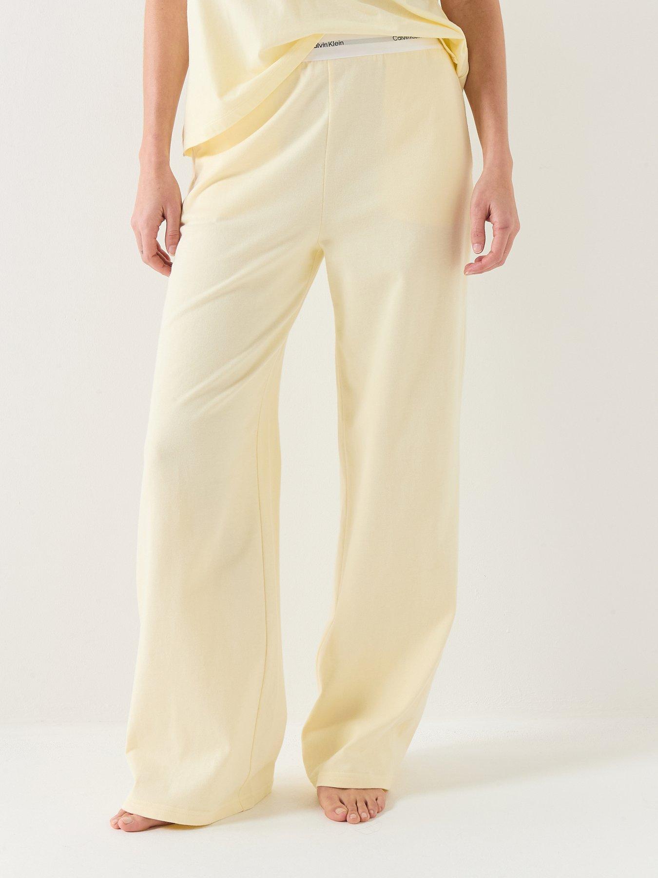 Calvin Klein Logo Jersey Pant - Yellow
