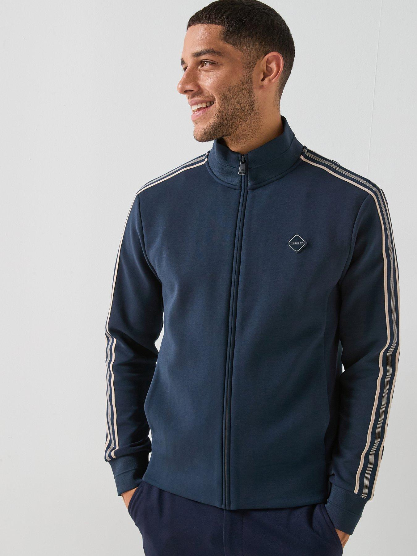 Hackett Hackett Sport Retro Tape Full Zip Track Top - Navy