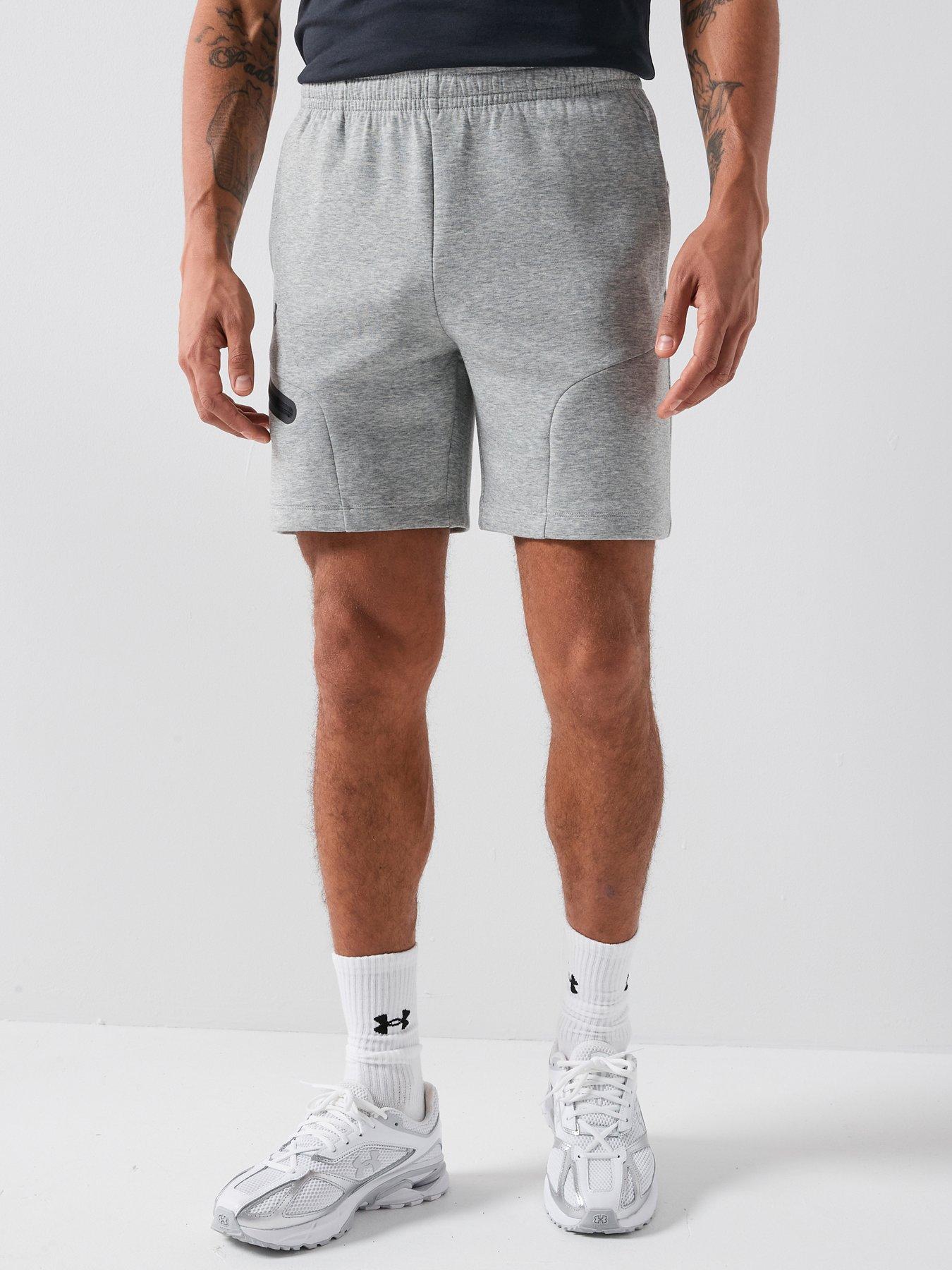 Image 1 of 5 of UNDER ARMOUR Mens Training Unstoppable Fleece Short - Grey