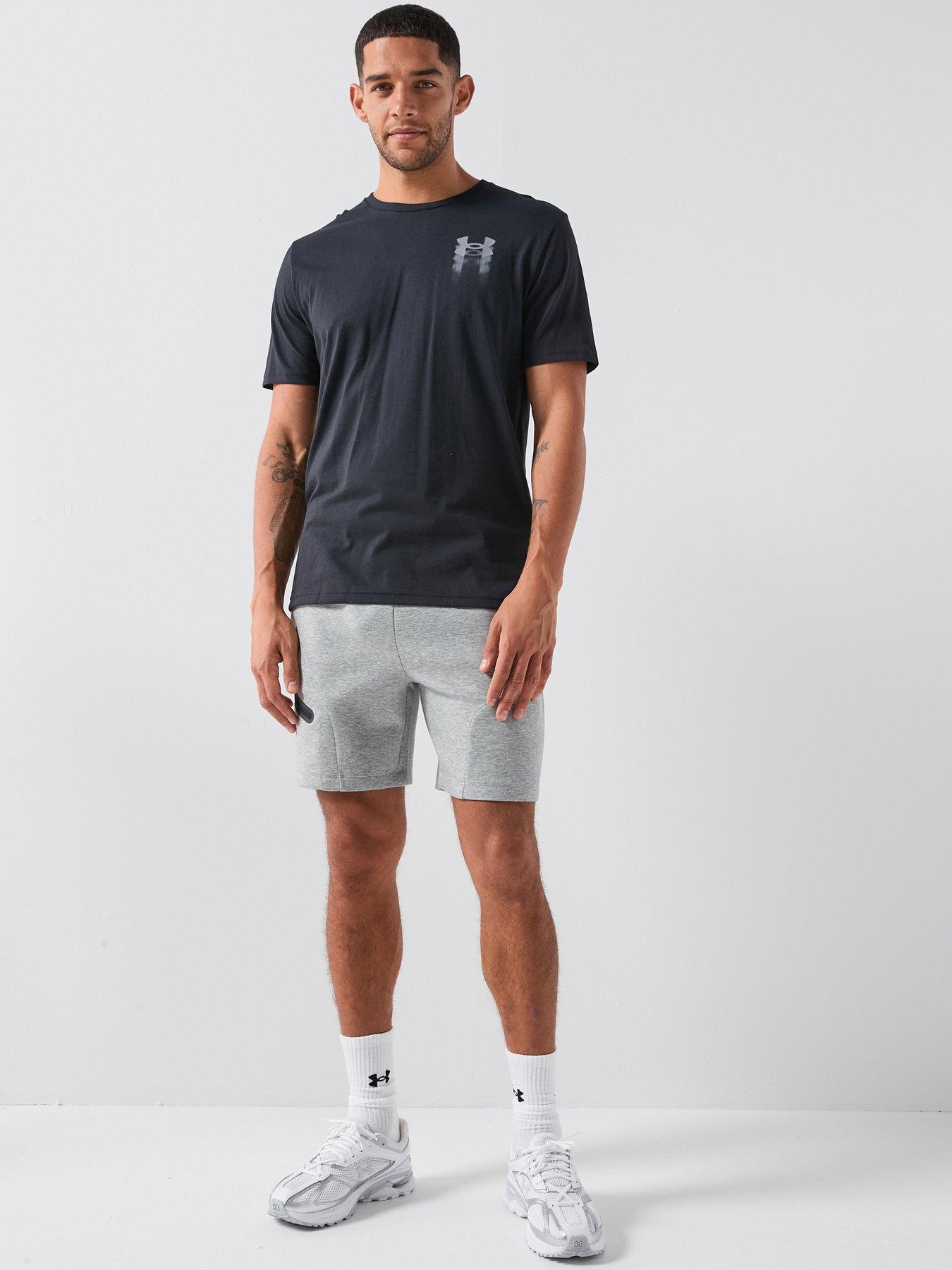 Image 3 of 5 of UNDER ARMOUR Mens Training Unstoppable Fleece Short - Grey