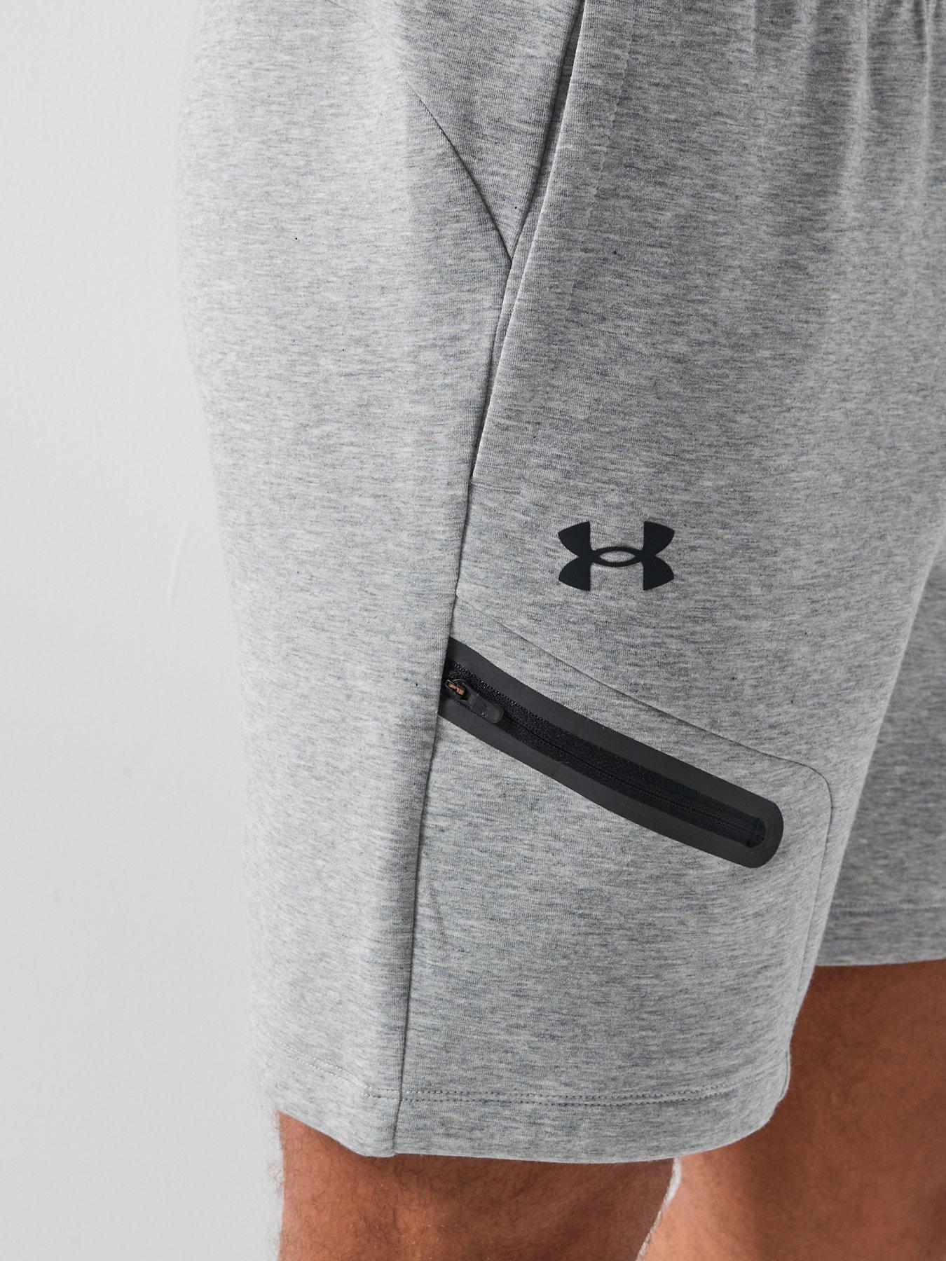 Image 4 of 5 of UNDER ARMOUR Mens Training Unstoppable Fleece Short - Grey