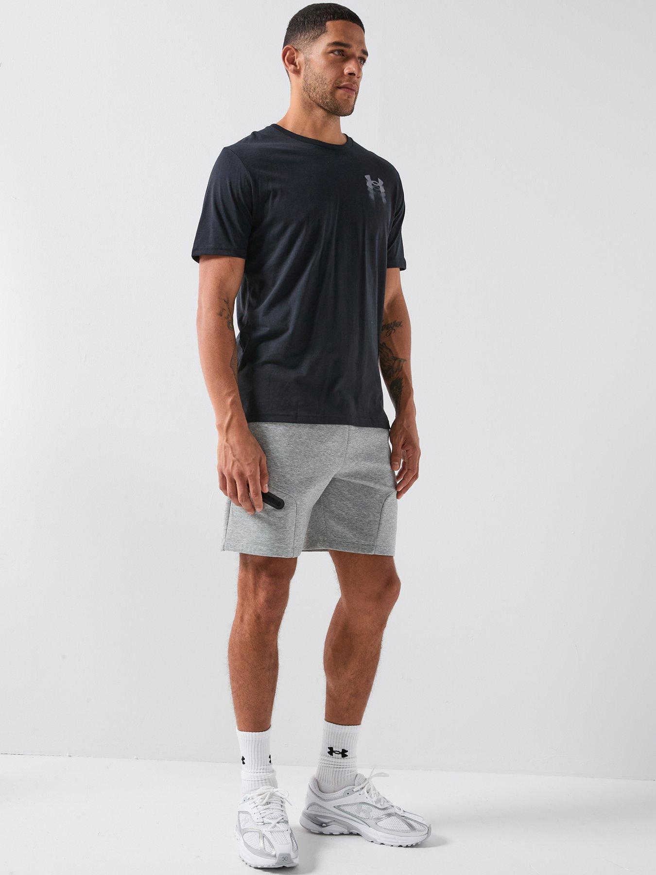 Image 5 of 5 of UNDER ARMOUR Mens Training Unstoppable Fleece Short - Grey