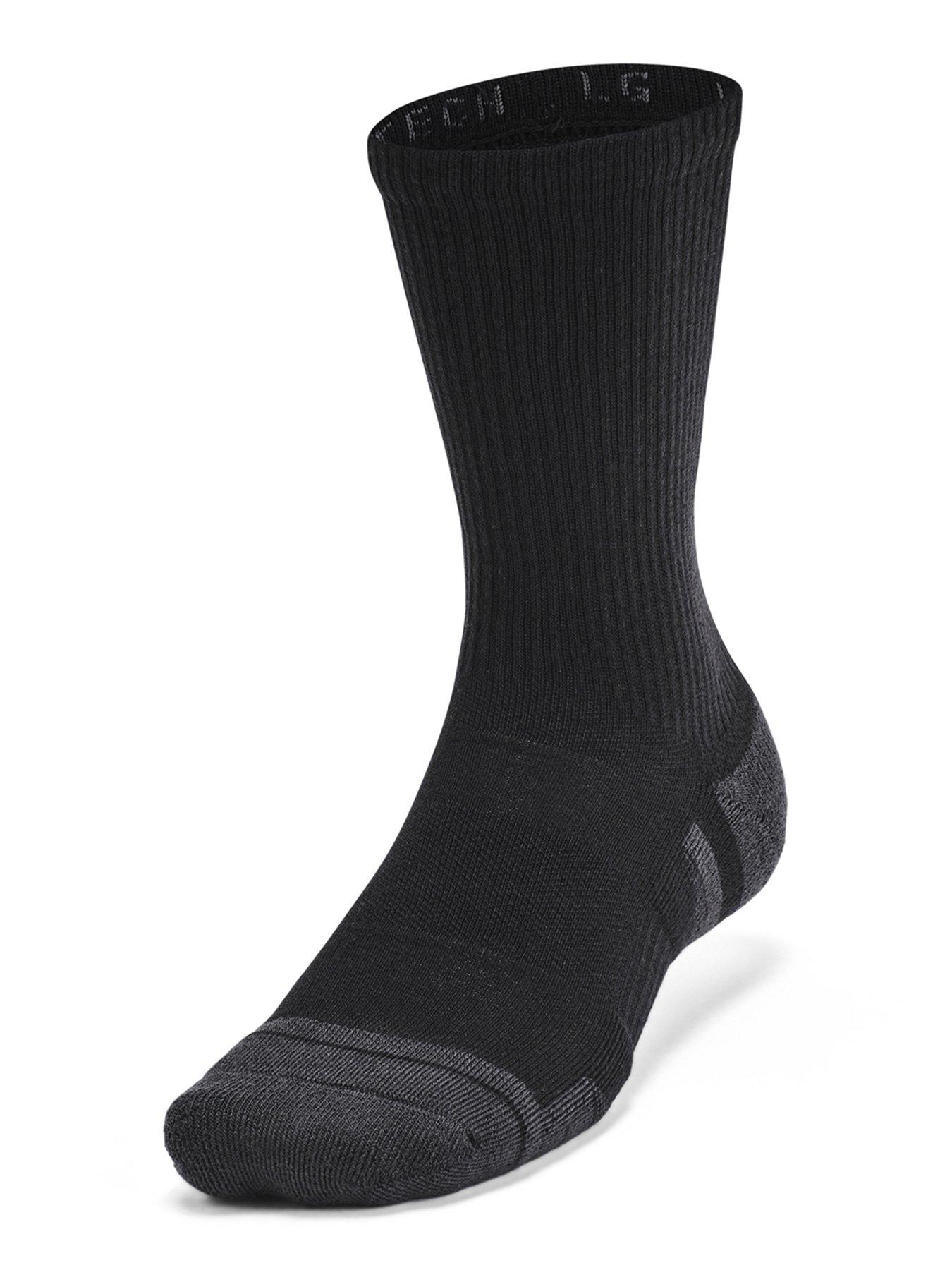 Image 4 of 4 of UNDER ARMOUR Mens Training Performance Tech Crew Socks 6 Pack - Black