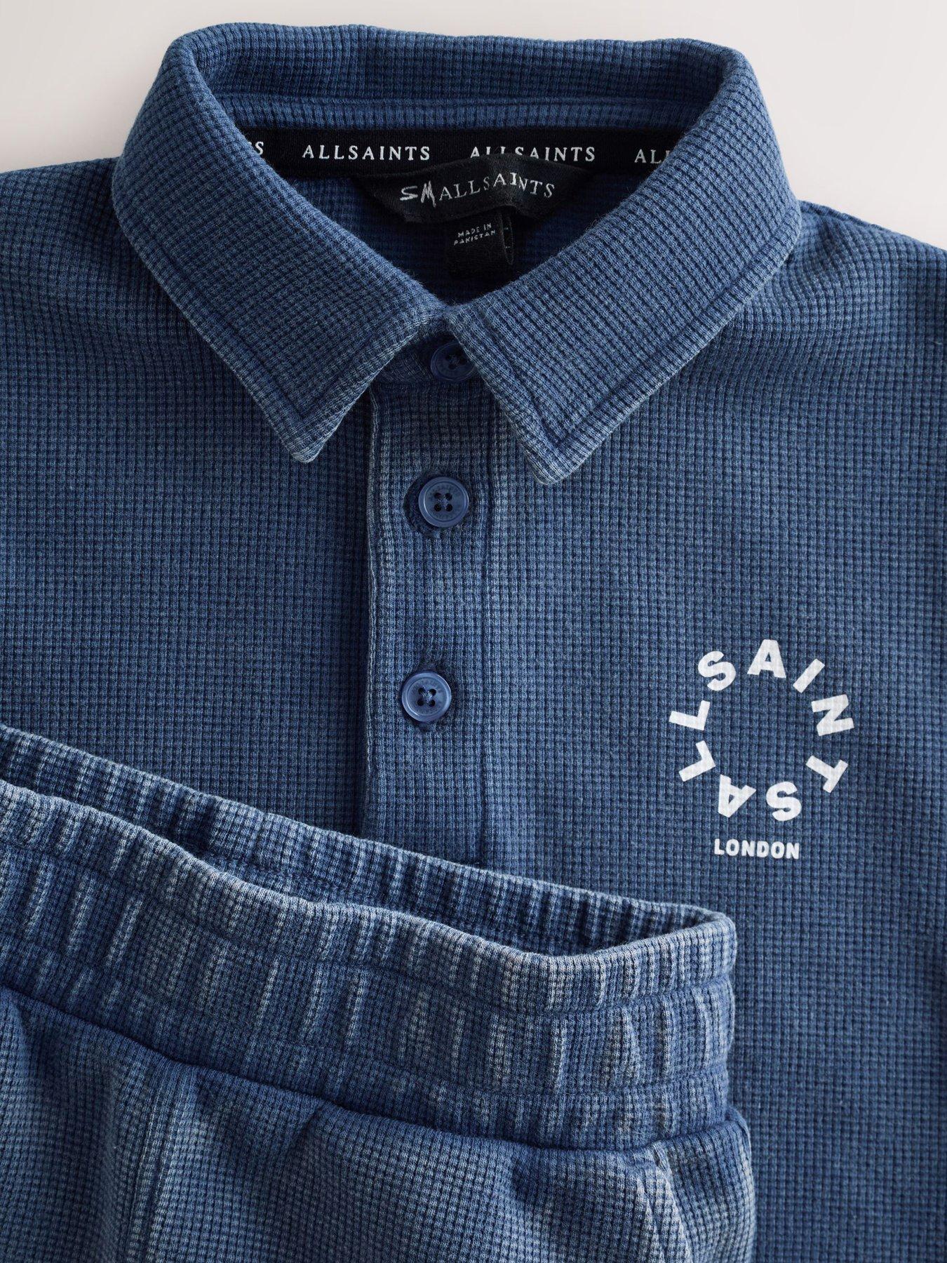 Image 4 of 6 of smALLSAINTS Boys Textured Tierra Polo Set - Blue
