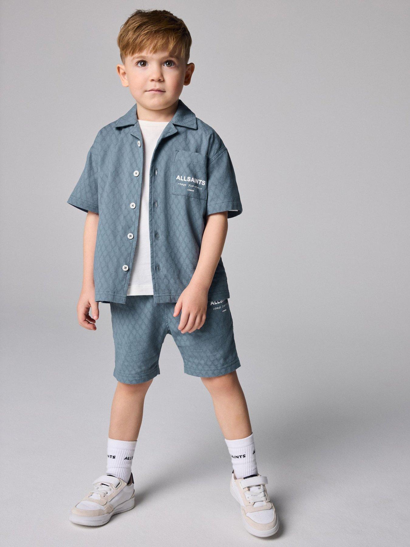smALLSAINTS Younger Boys Underground Shirt, T-Shirt and Shorts Set - Blue
