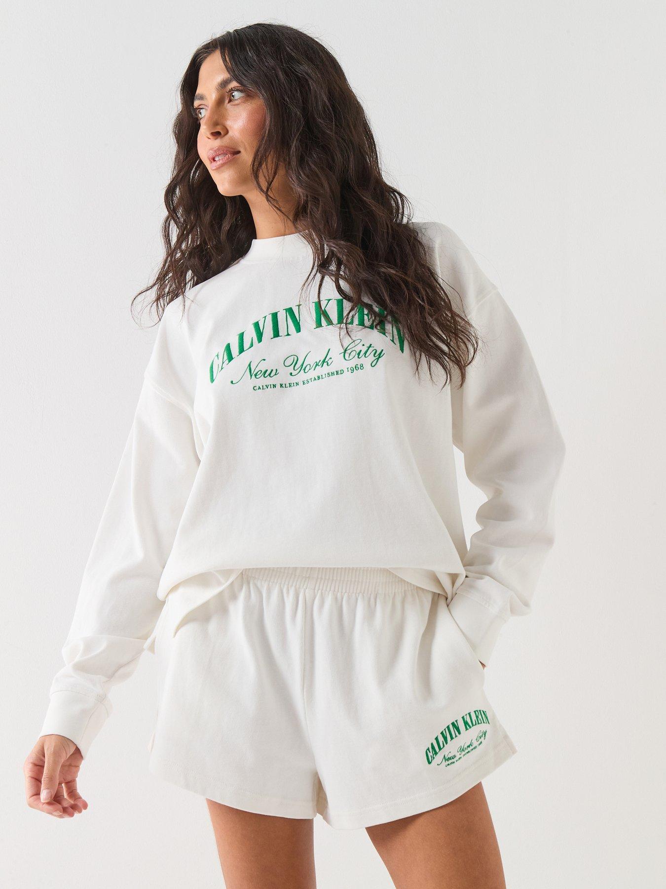 Calvin Klein Gx Long Sleeve Relaxed Jersey T-Shirt - White