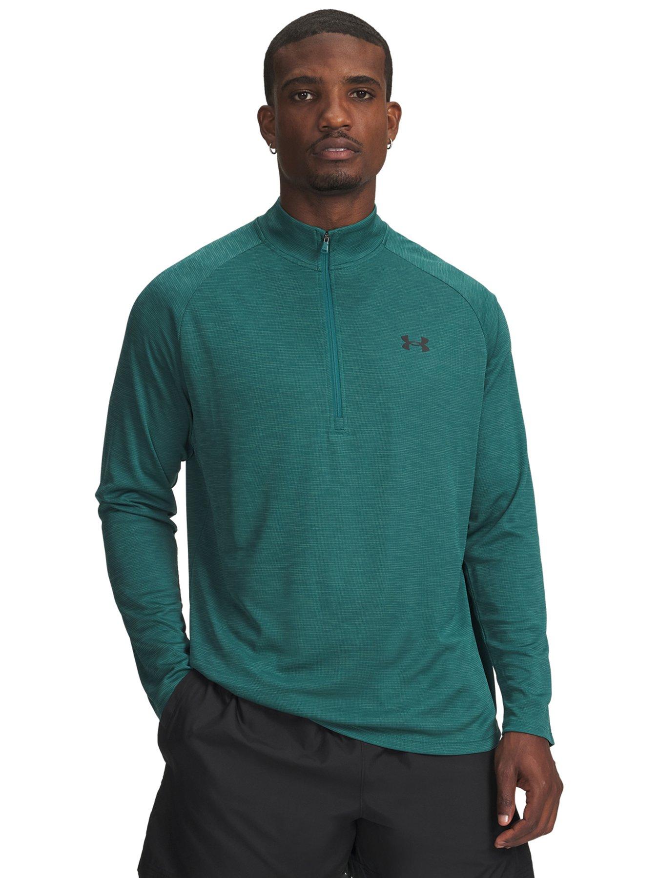 UNDER ARMOUR Mens Training Tech 1/2 Zip - Green