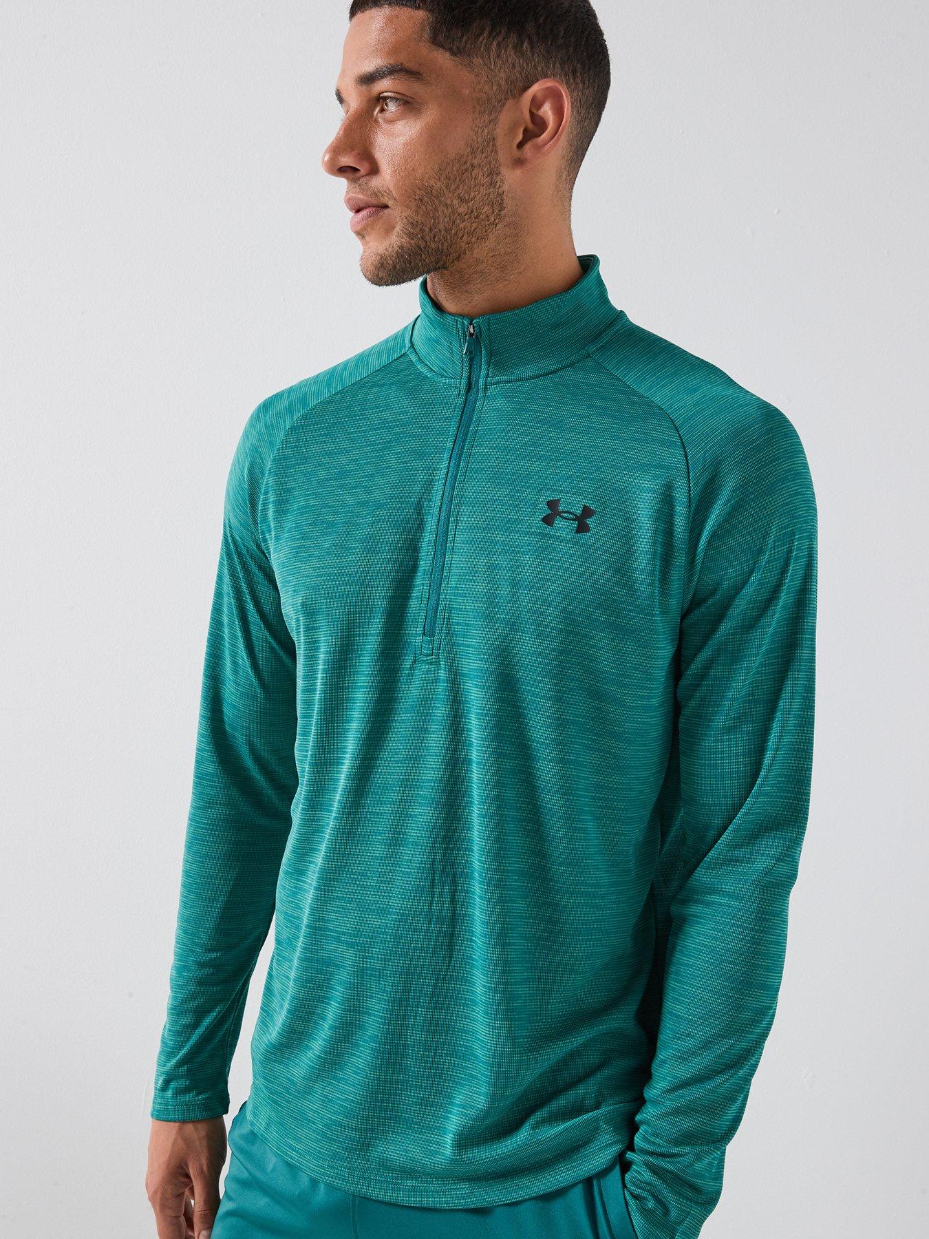 UNDER ARMOUR Mens Training Tech 1/2 Zip - Green
