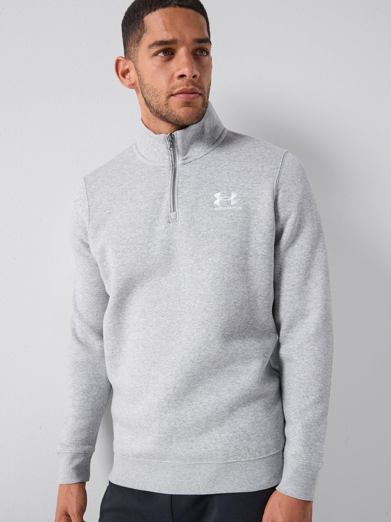 UNDER ARMOUR Mens Training Icon Fleece 1/4 Zip Top - Grey