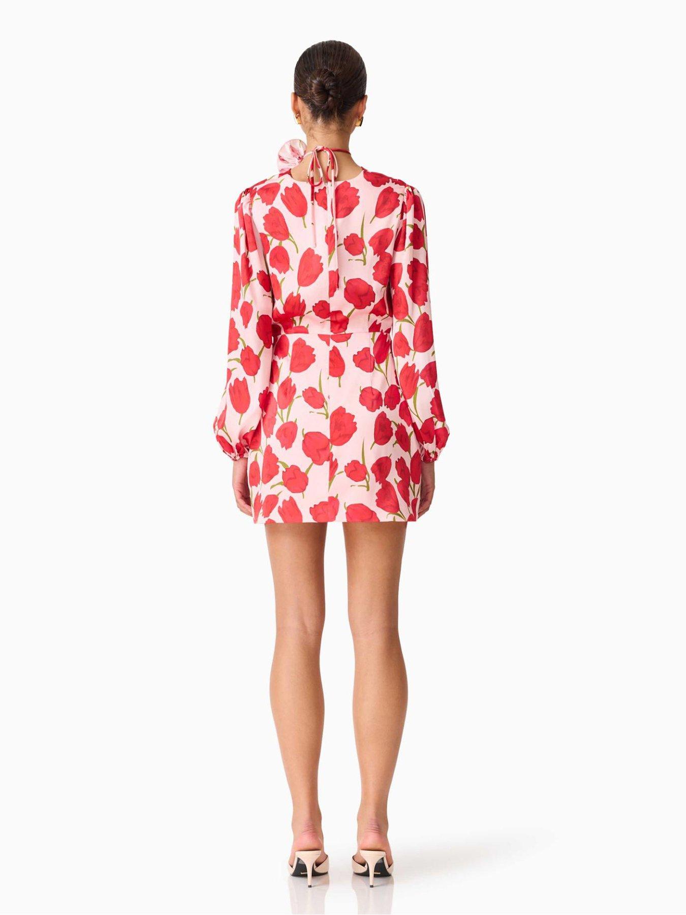 Image 2 of 6 of Elliatt Melia Long Sleeve Mini Dress - Pink