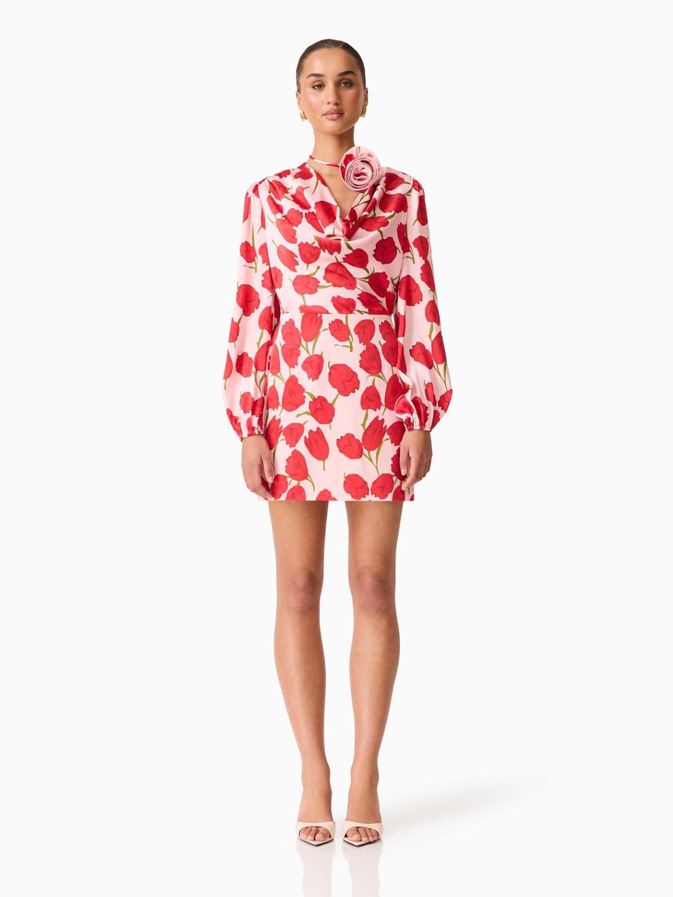 Image 3 of 6 of Elliatt Melia Long Sleeve Mini Dress - Pink