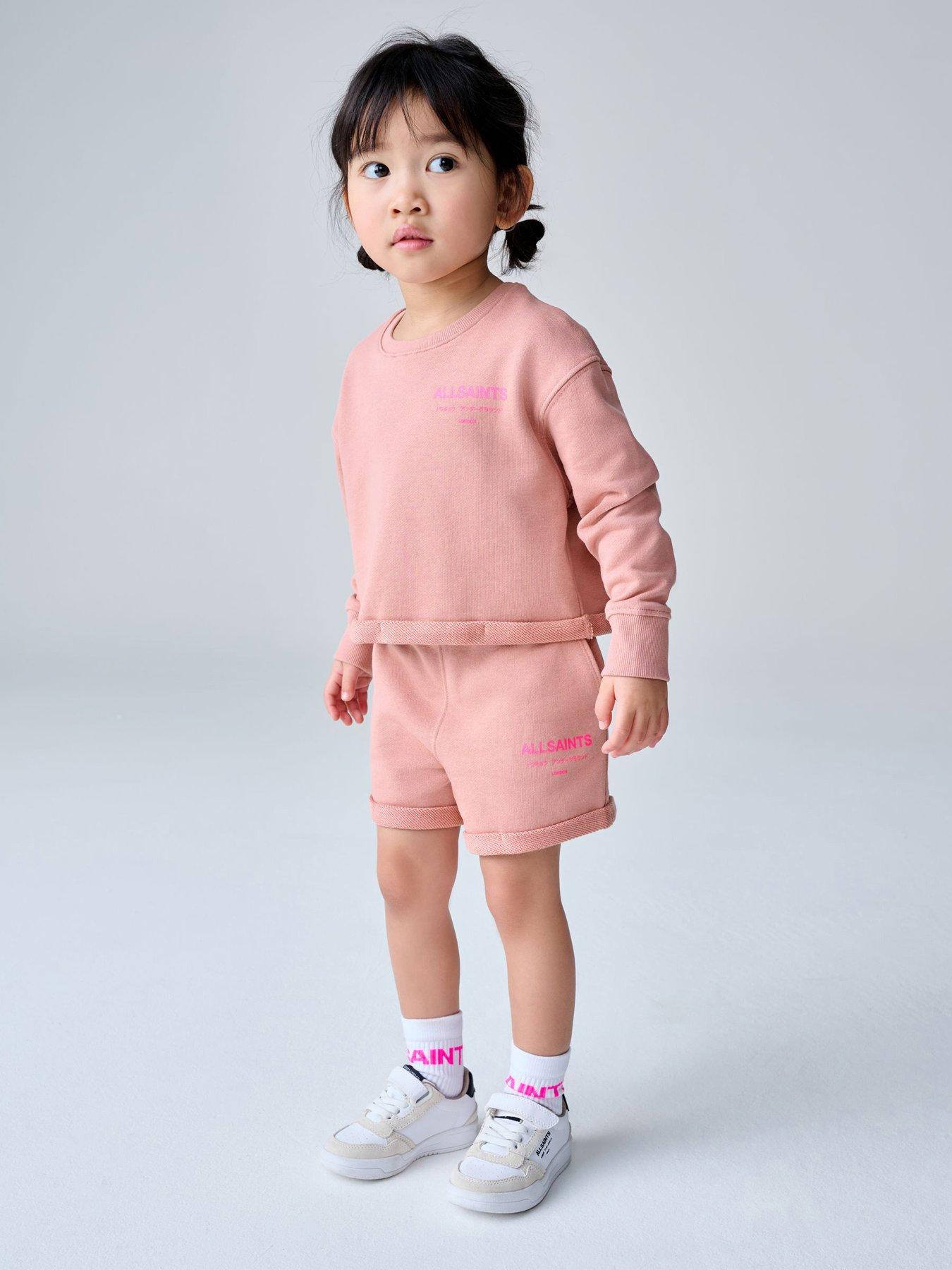 smALLSAINTS: Younger Girls Long Sleeved Logo Set - Pink