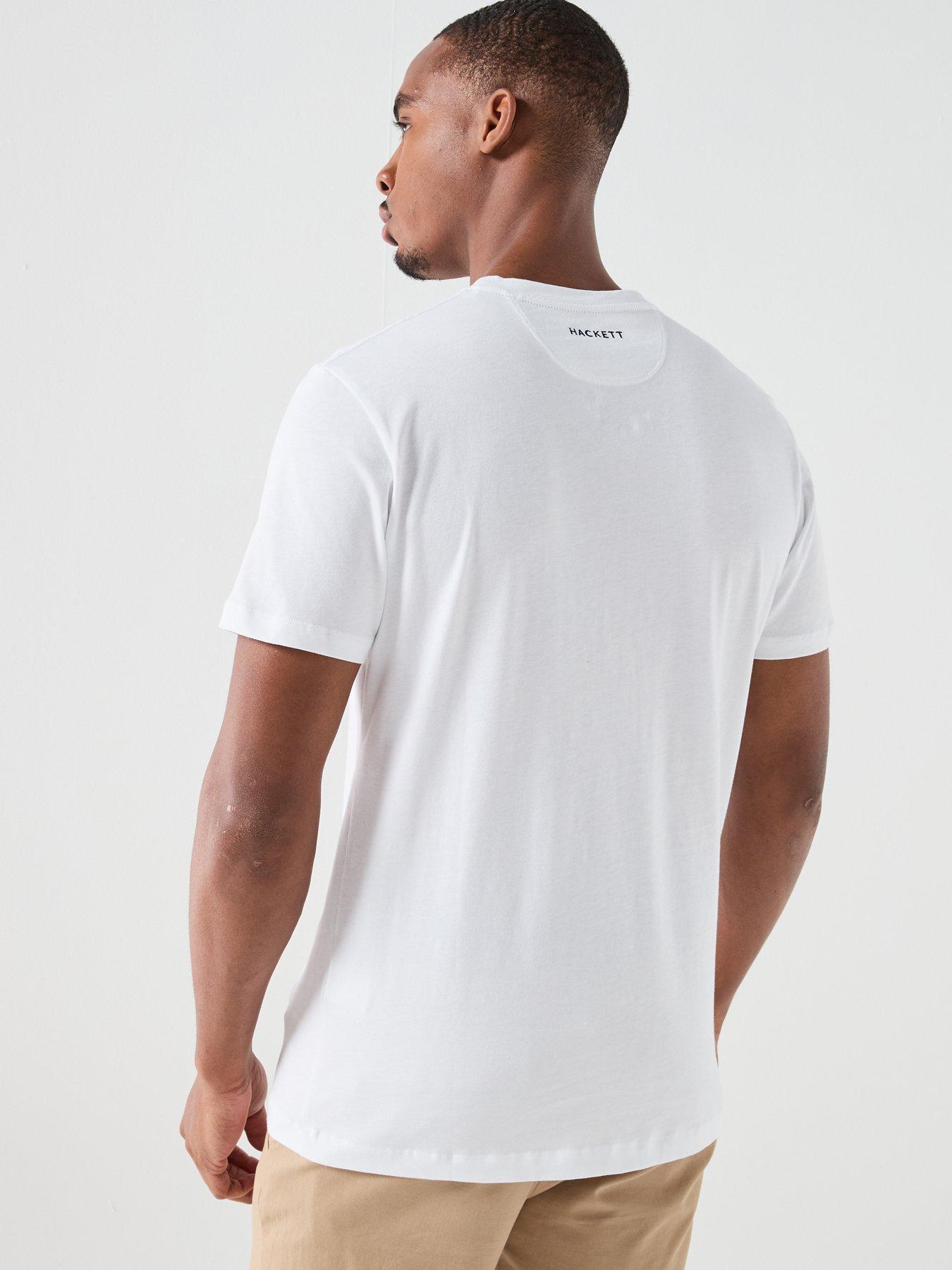 Image 2 of 5 of Hackett Chest Logo T-Shirt &ndash; White