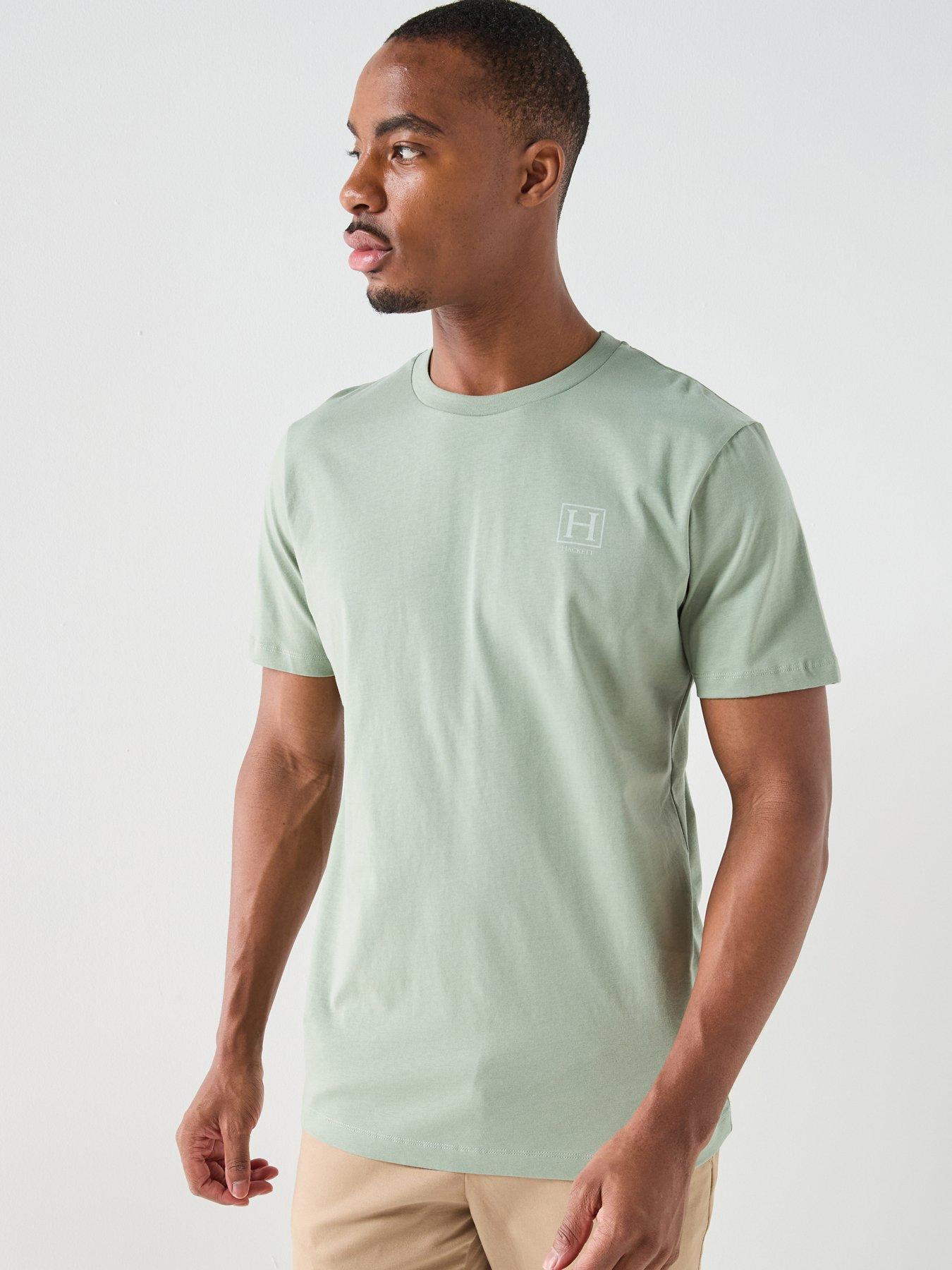 Image 1 of 5 of Hackett Heritage H Numbers Small Logo T-Shirt &ndash; Light Green