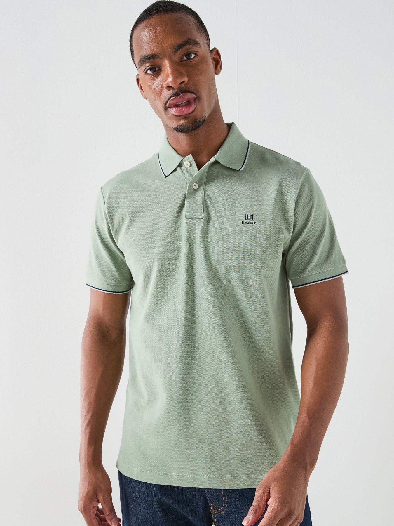 Hackett Hackett Heritage Heritage H Tipped Polo Shirt - Light Green
