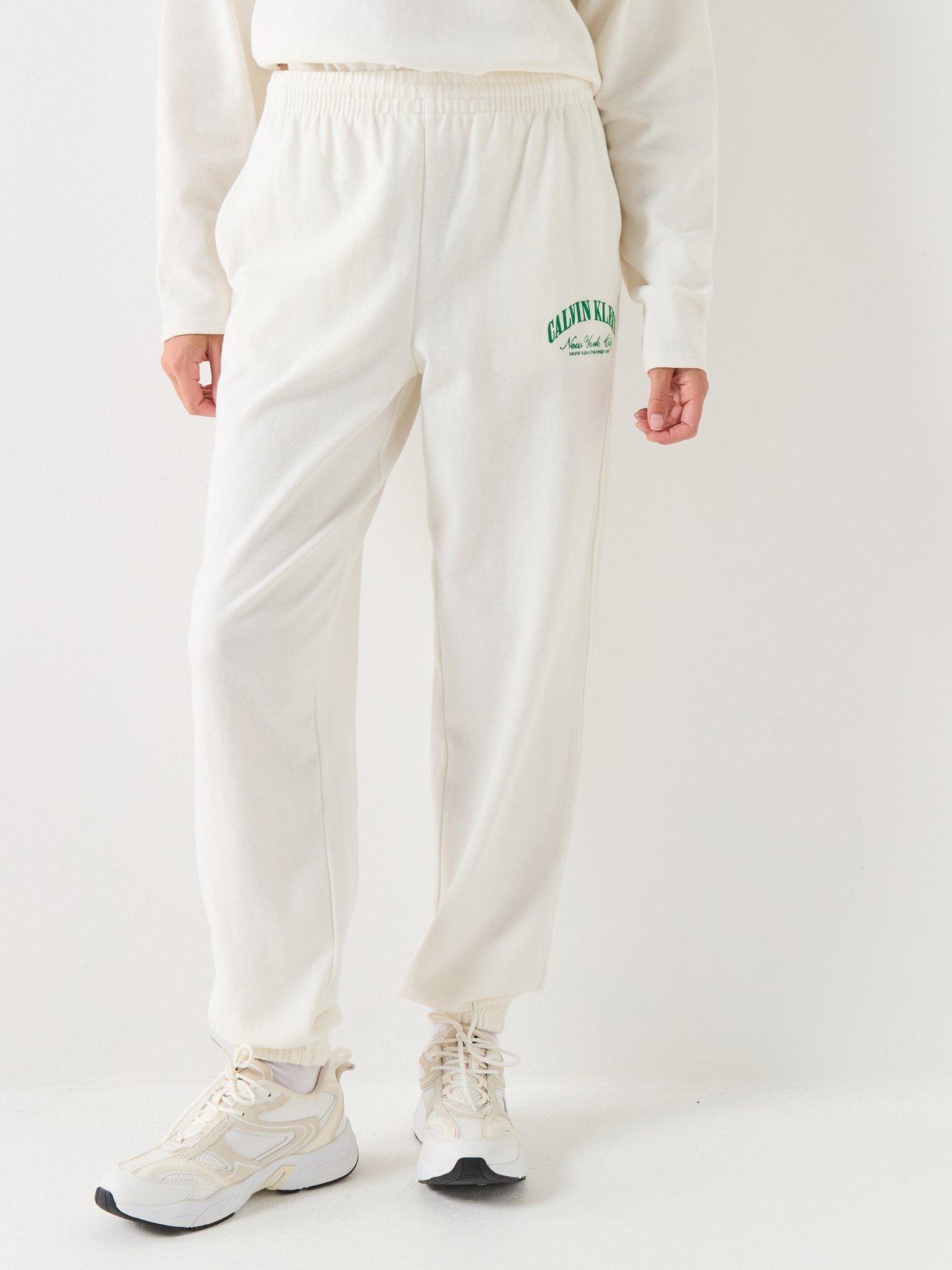 Image 1 of 6 of Calvin Klein Gx Jersey Jogger - White