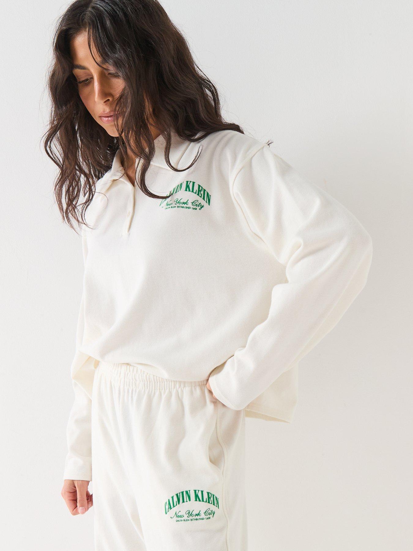 Image 4 of 6 of Calvin Klein Gx Jersey Jogger - White