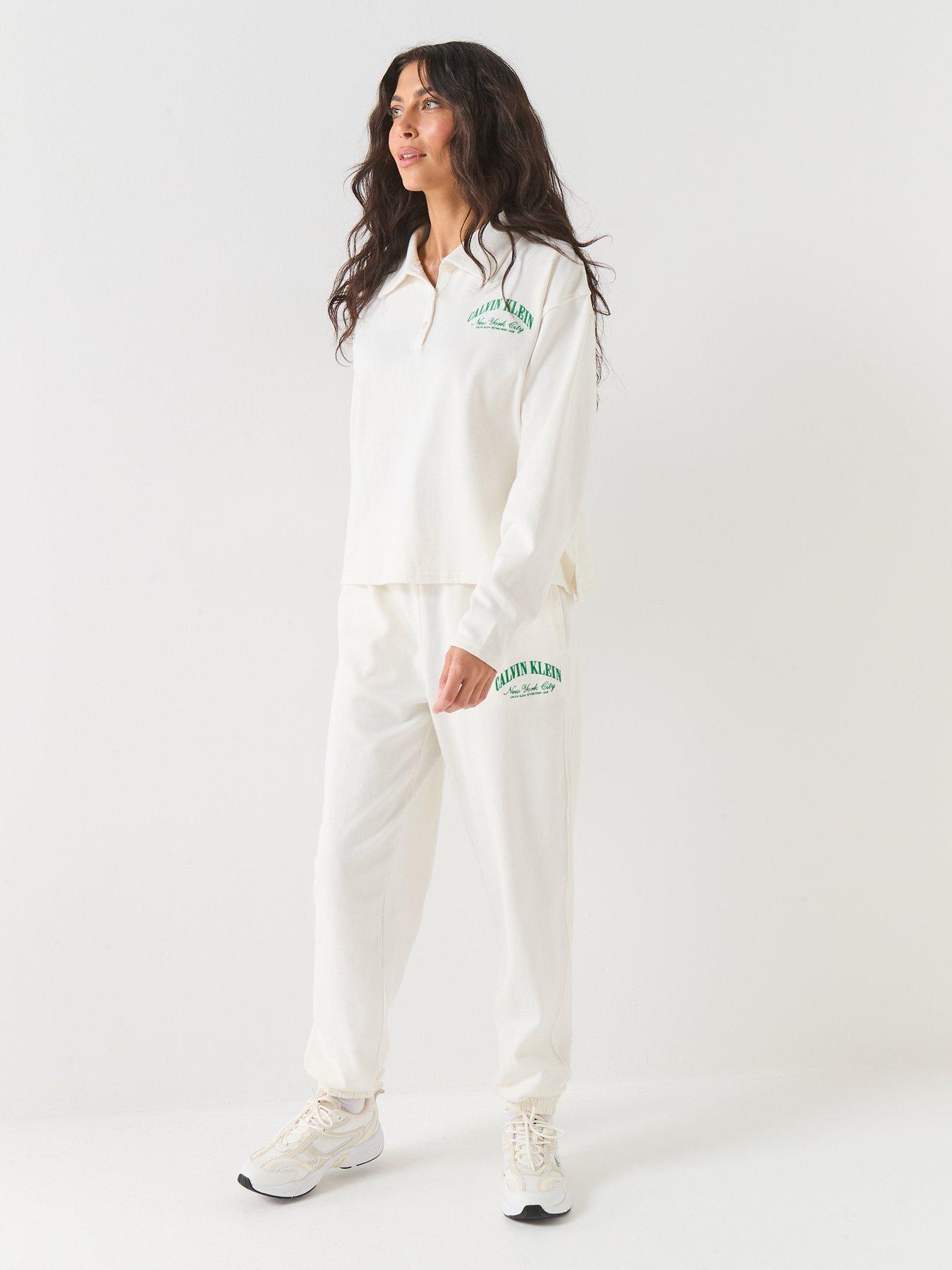 Image 5 of 6 of Calvin Klein Gx Jersey Jogger - White