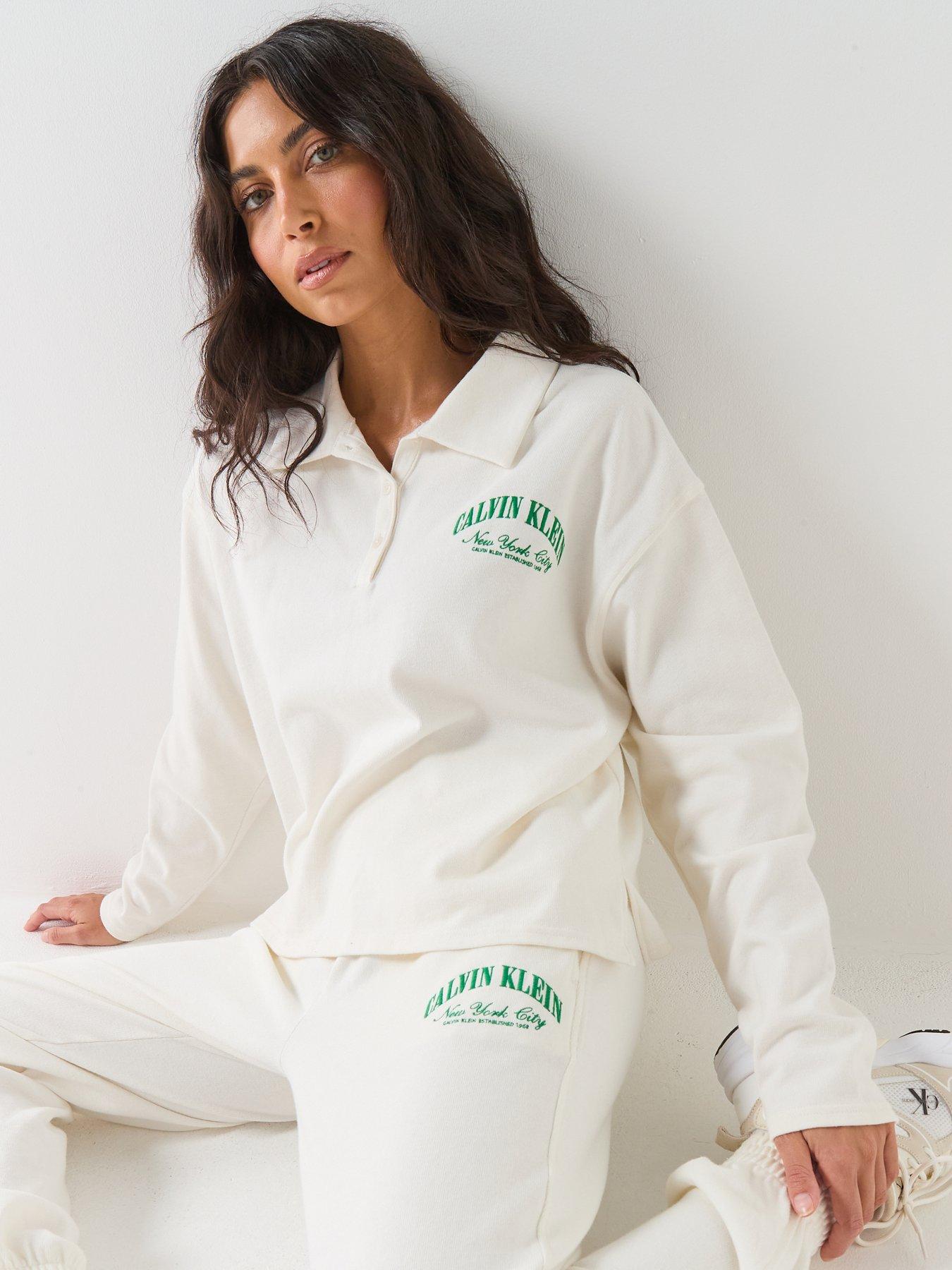 Image 6 of 6 of Calvin Klein Gx Jersey Jogger - White