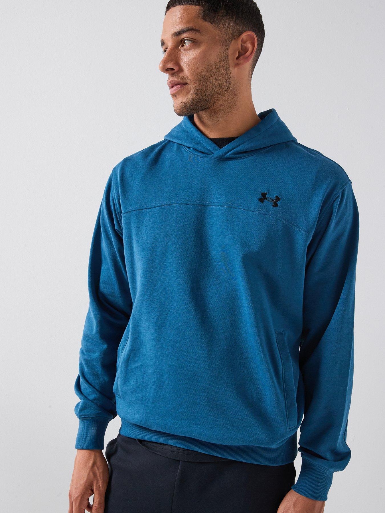 Under Armour Mens Training Rival Terry Hoodie - Blue