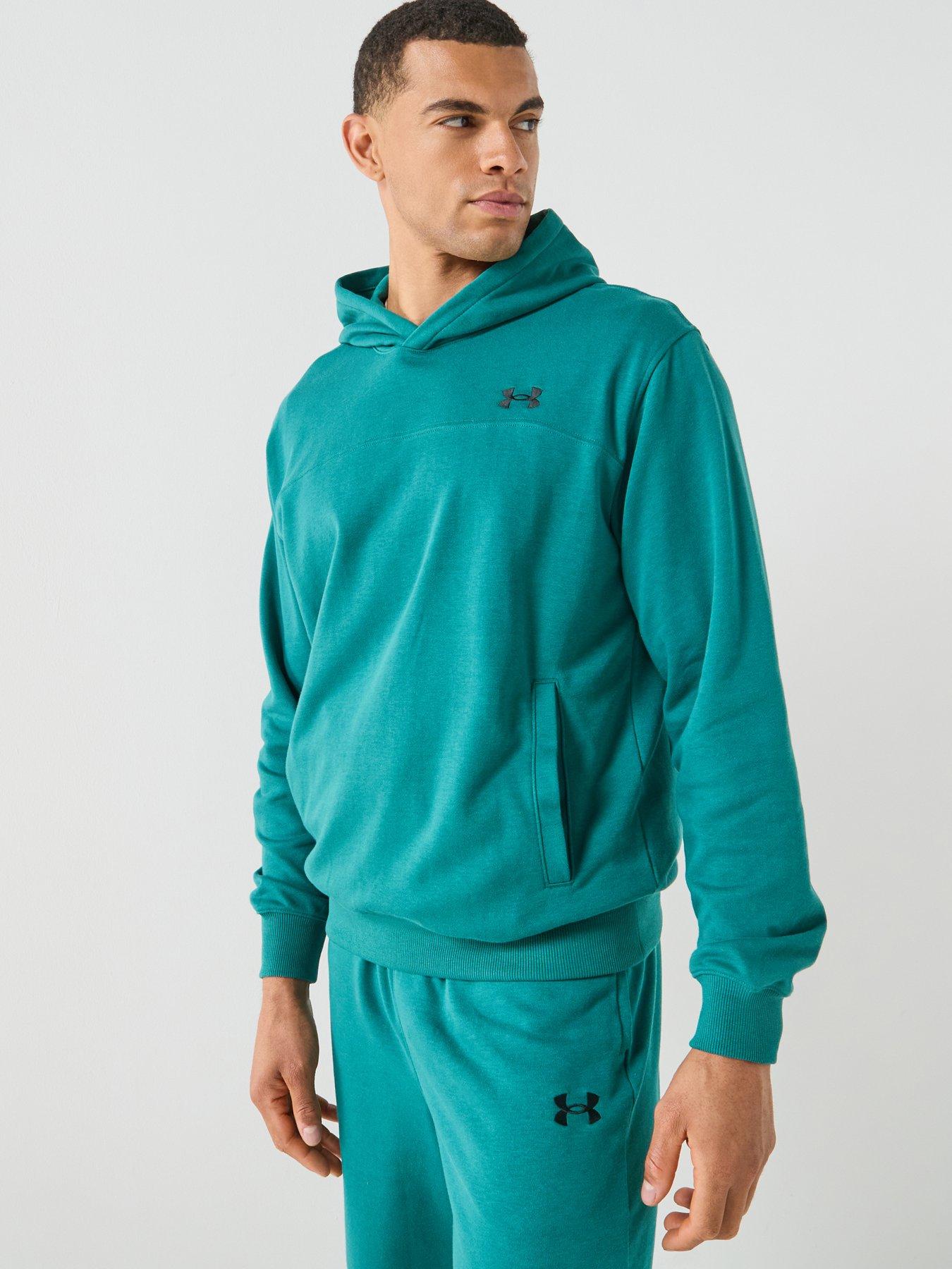UNDER ARMOUR Mens Training Rival Terry Hoodie, Green, Size 2Xl, Men
