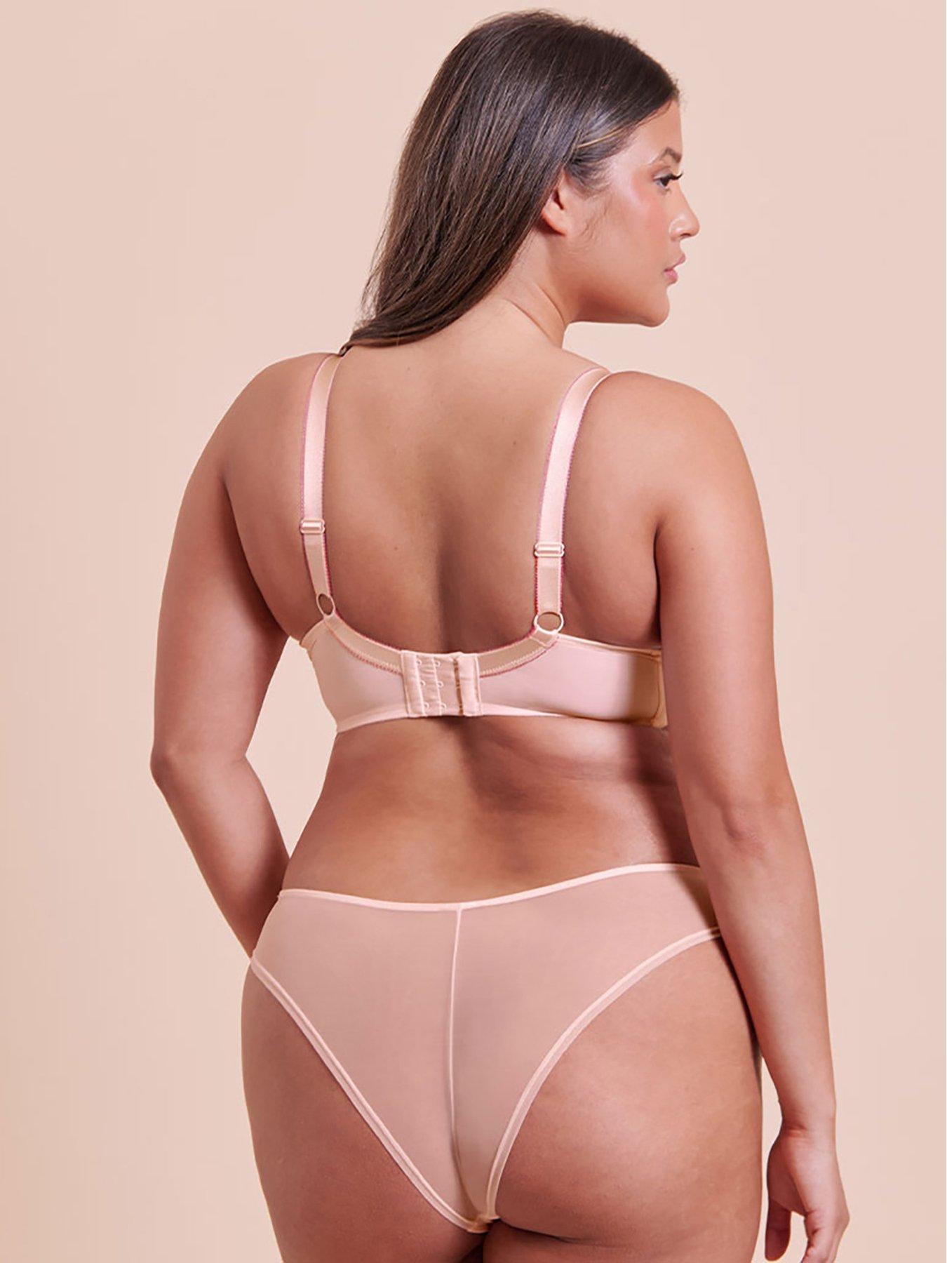 Image 3 of 6 of Curvy Kate Lightstyle Scallop Plunge Bra - Blush Pink