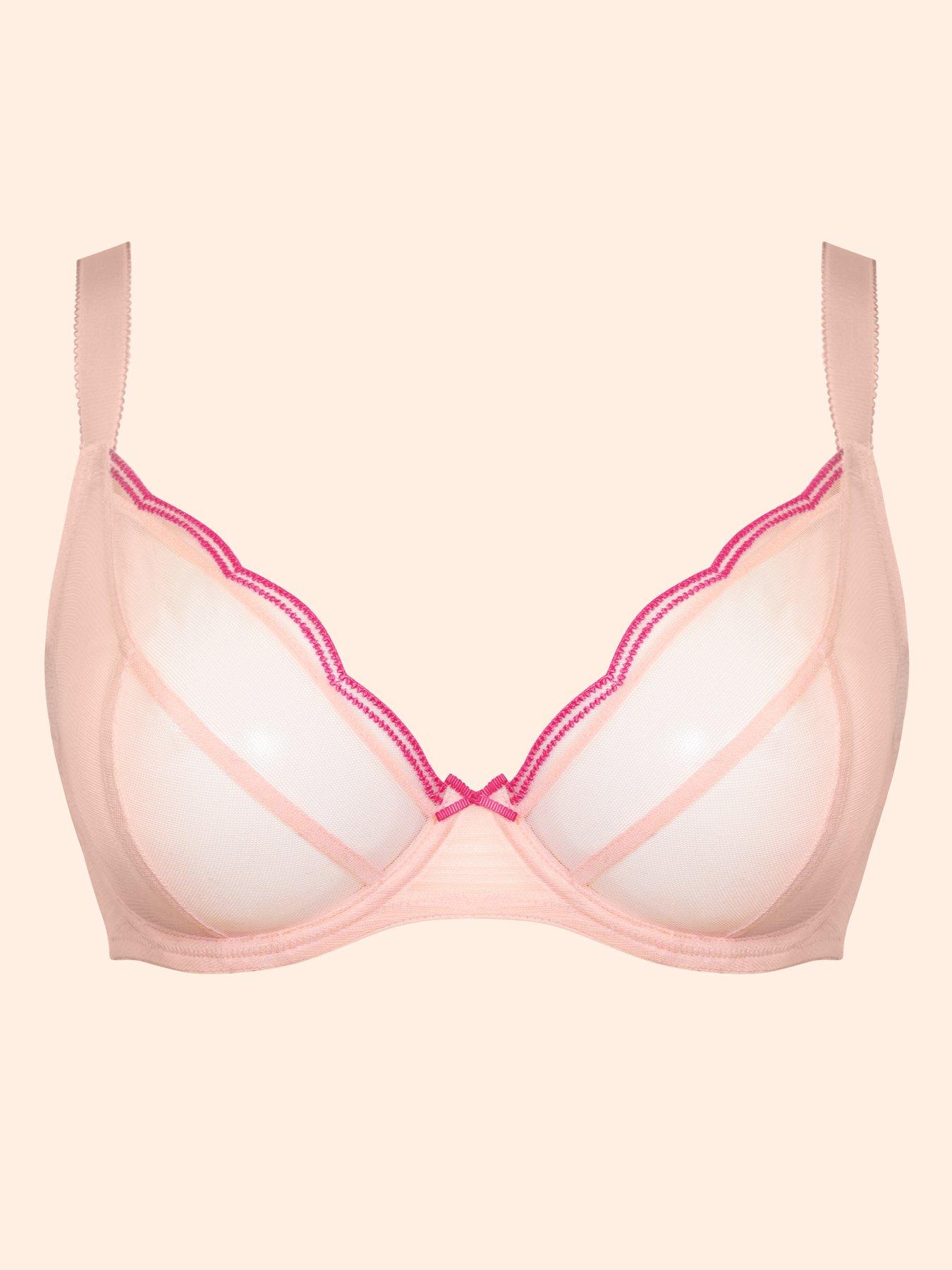 Image 6 of 6 of Curvy Kate Lightstyle Scallop Plunge Bra - Blush Pink