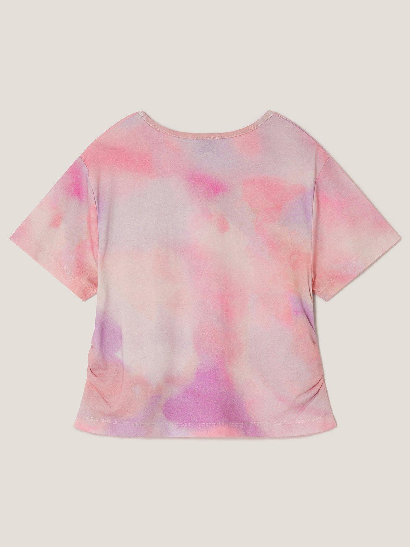 Image 2 of 3 of Monsoon Girls Storm Ombre Palm Tshirt - Pink