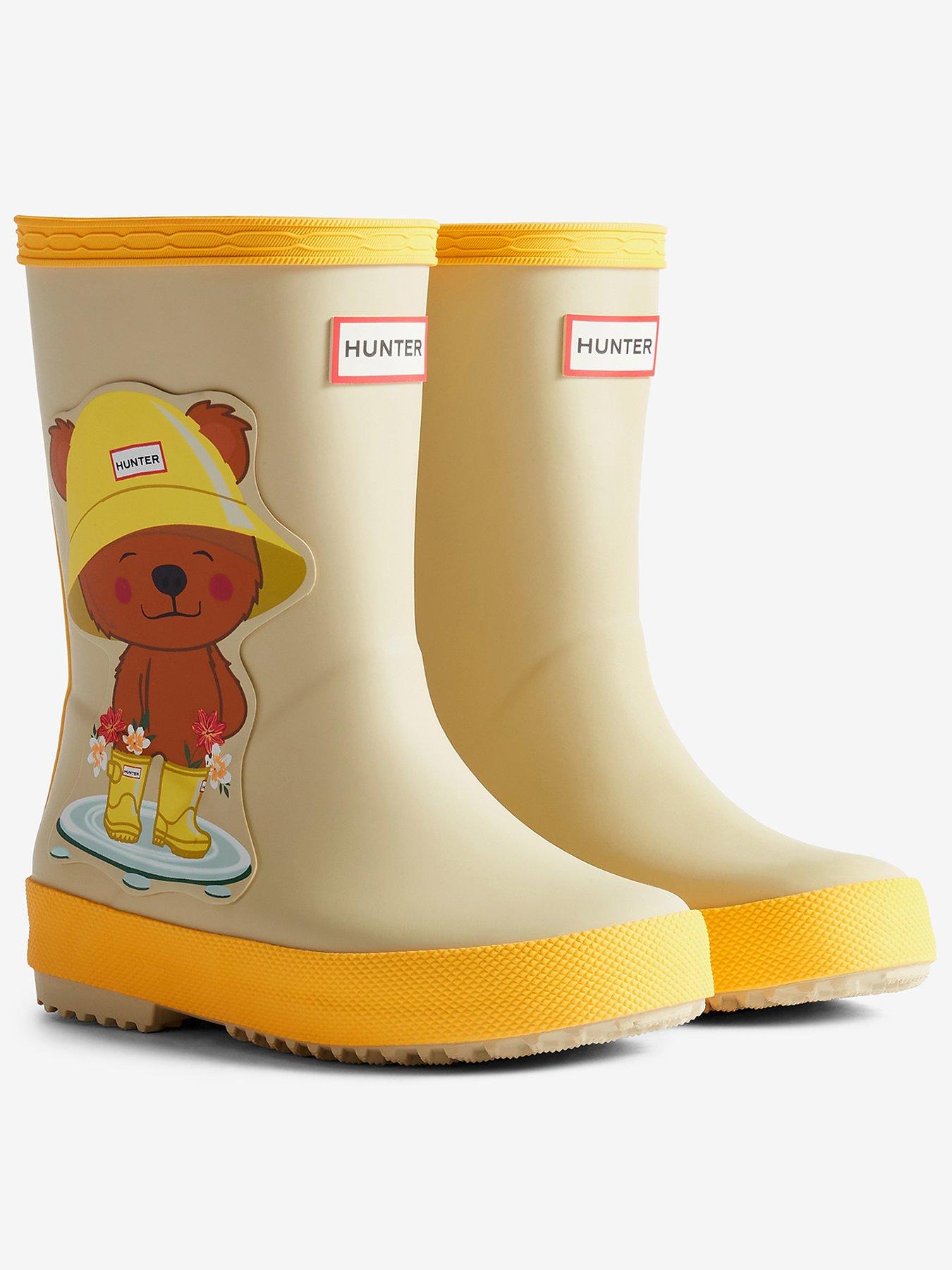 Hunter Kids First Bear Print Wellington Boots - Bear