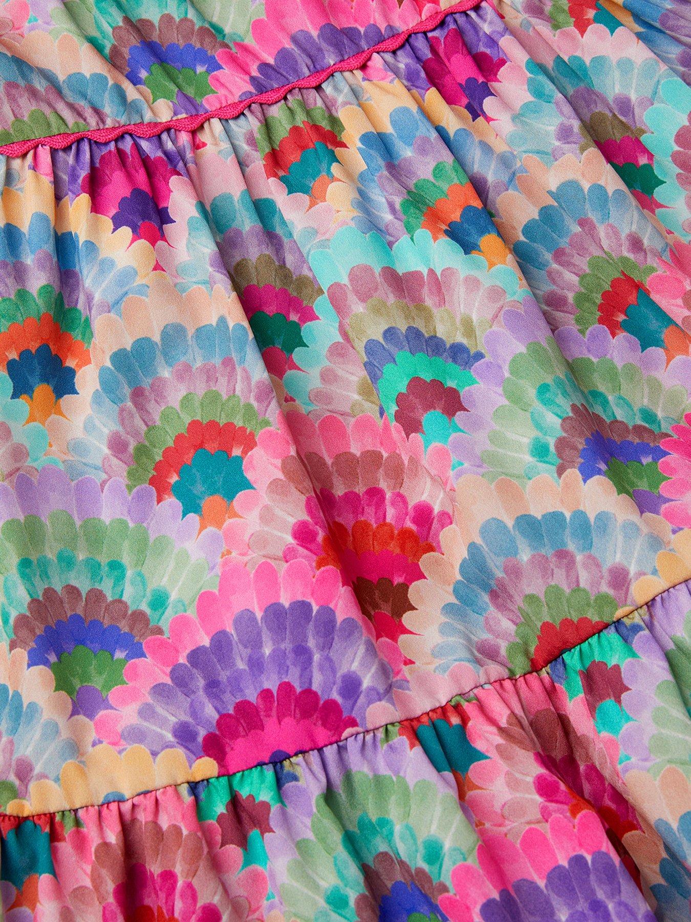 Image 3 of 3 of Monsoon Girls Rainbow Shells Dress - Multi