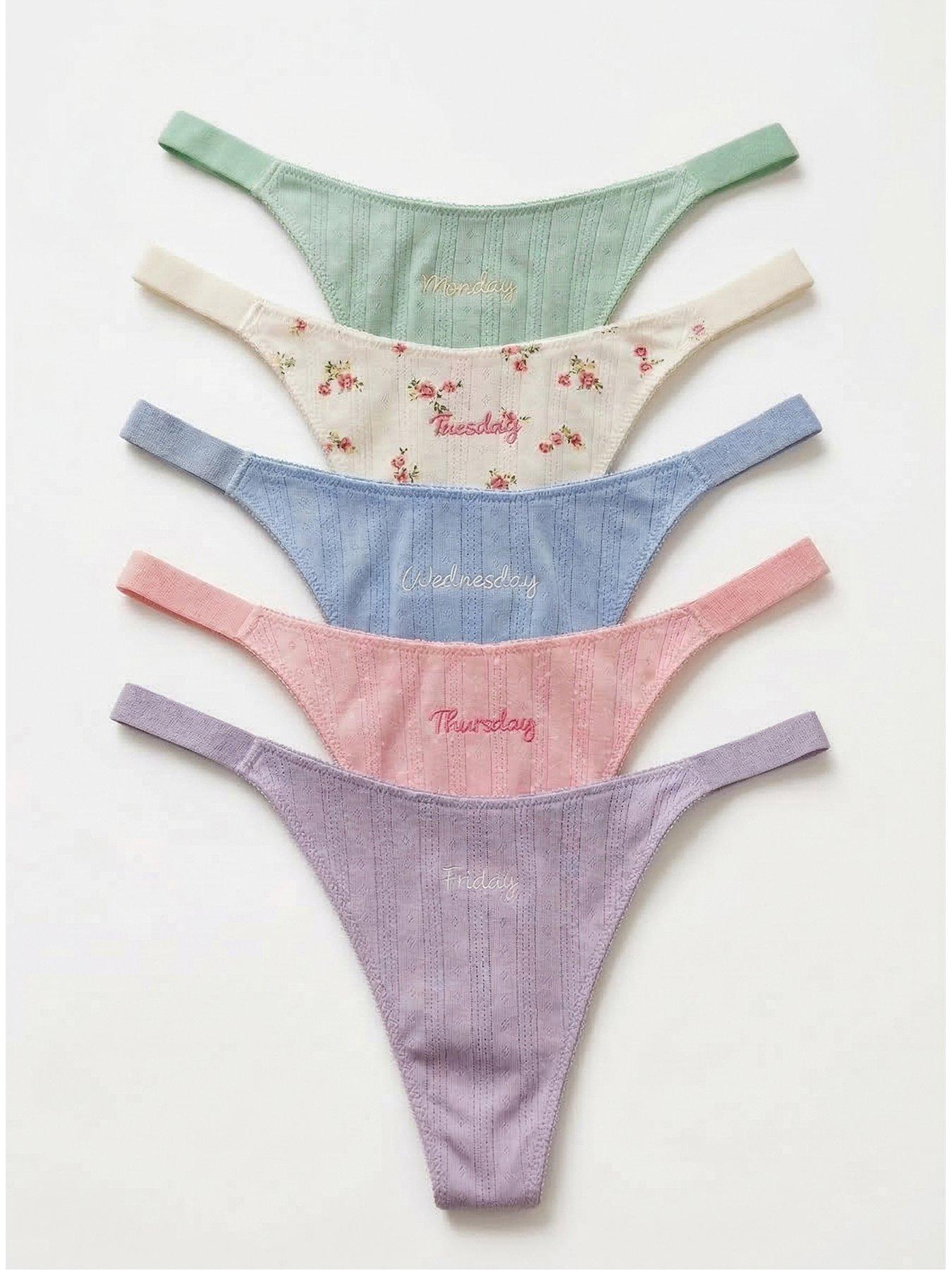 Boux Avenue Pack Of 5 Gigi Weekday Thongs - Multicoloured