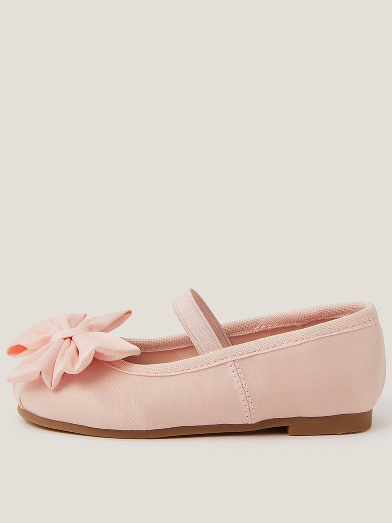 Monsoon Baby Girls Super Bow Satin Walker Shoes - Pink