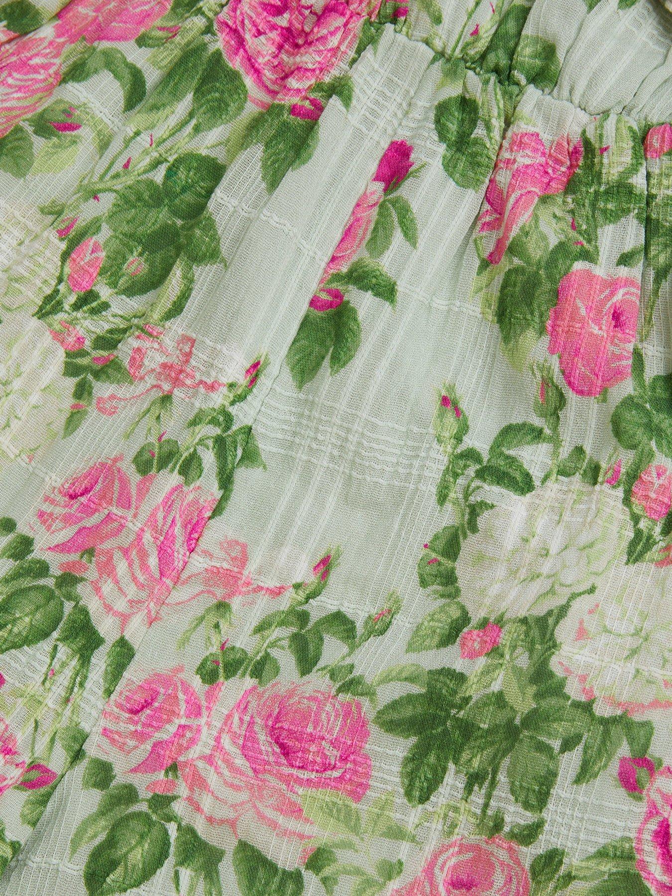 Image 3 of 3 of Monsoon Baby Girls Vintage Romper - Green