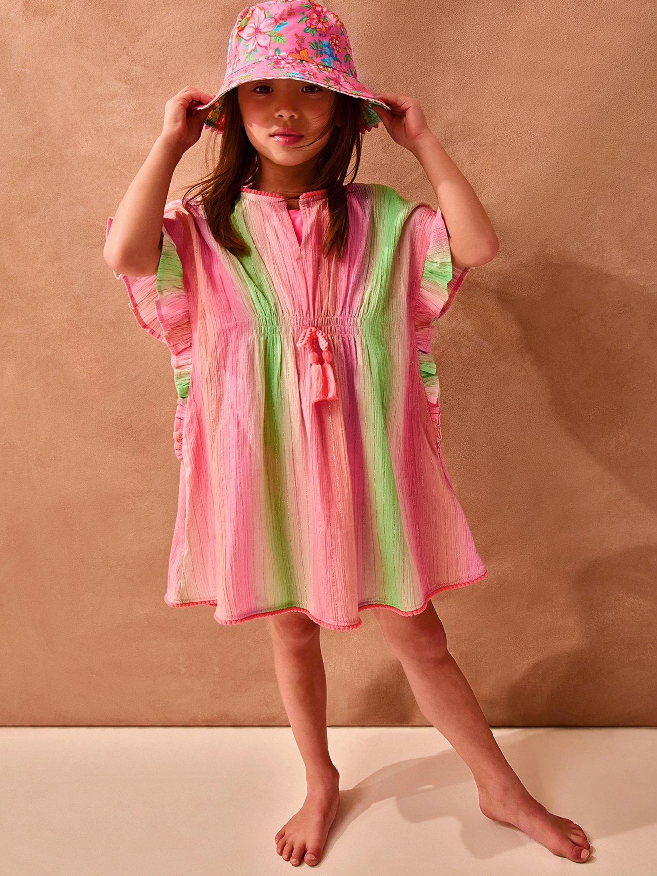 Monsoon Girls Ombre Stripe Kaftan - Multi