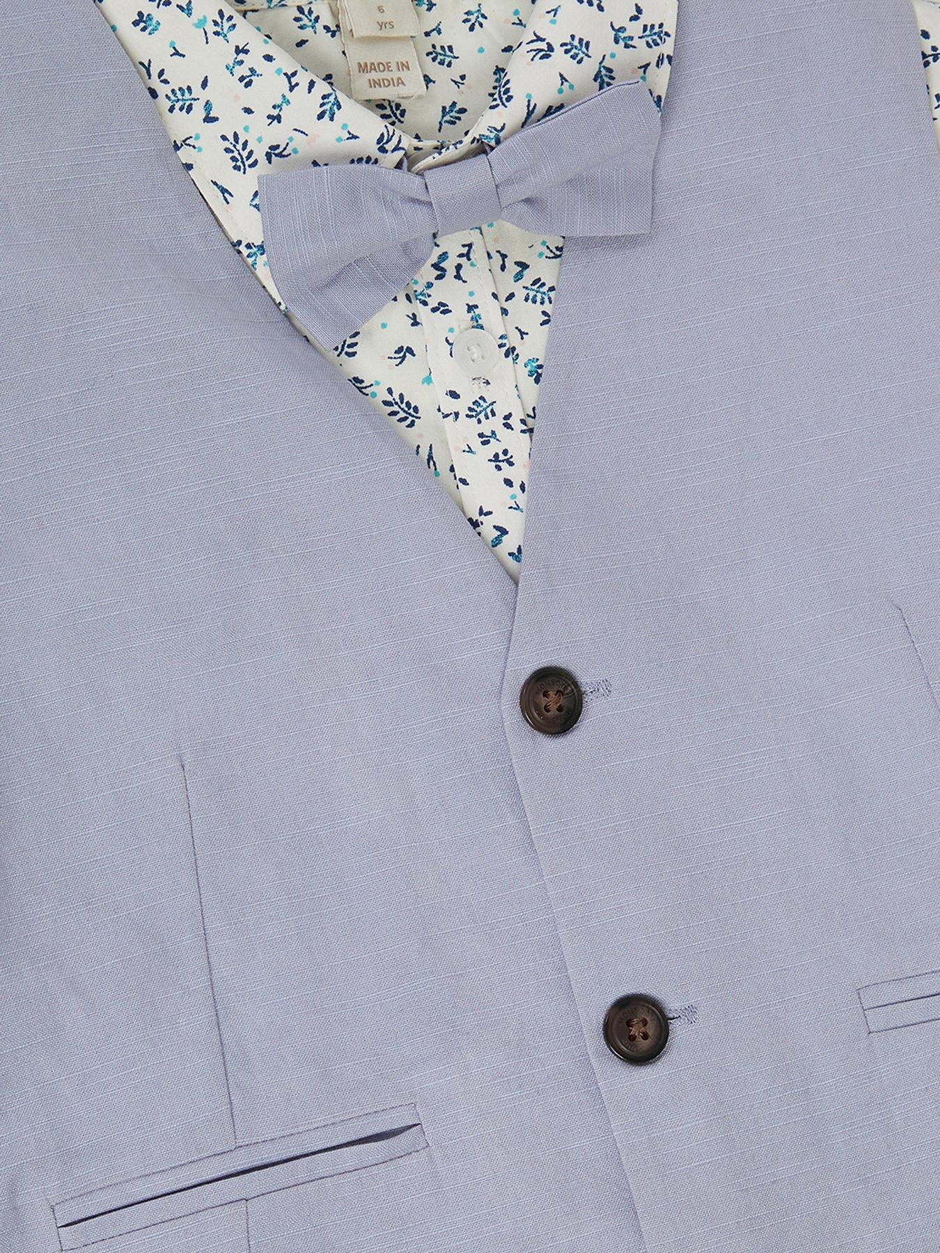 Image 3 of 3 of Monsoon Boys Oscar 4 Piece Printed Shirt Set - Blue